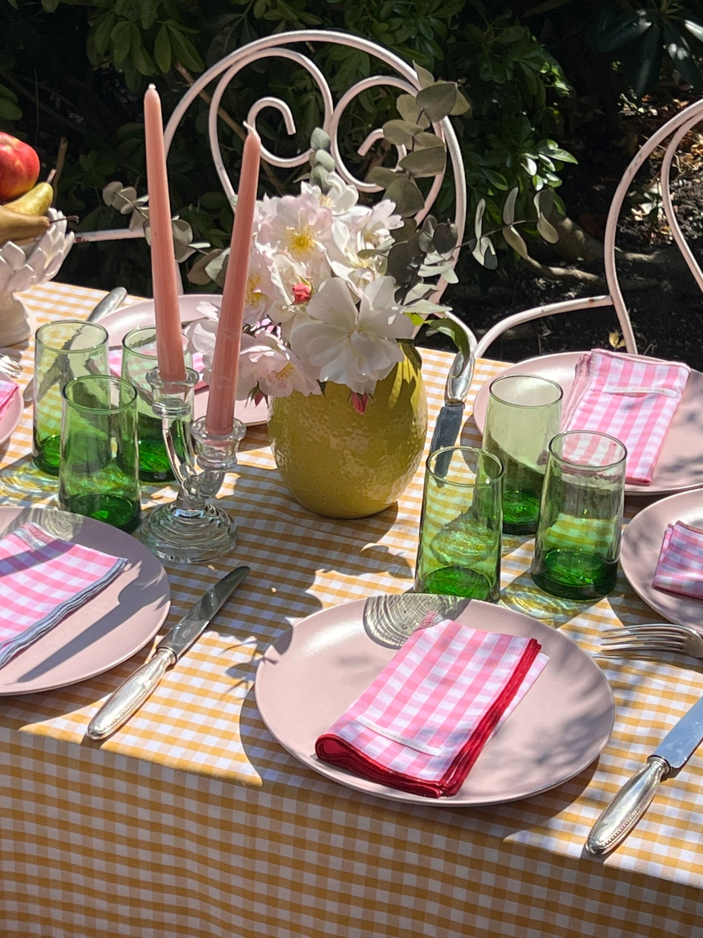 Nappe vichy Moutarde