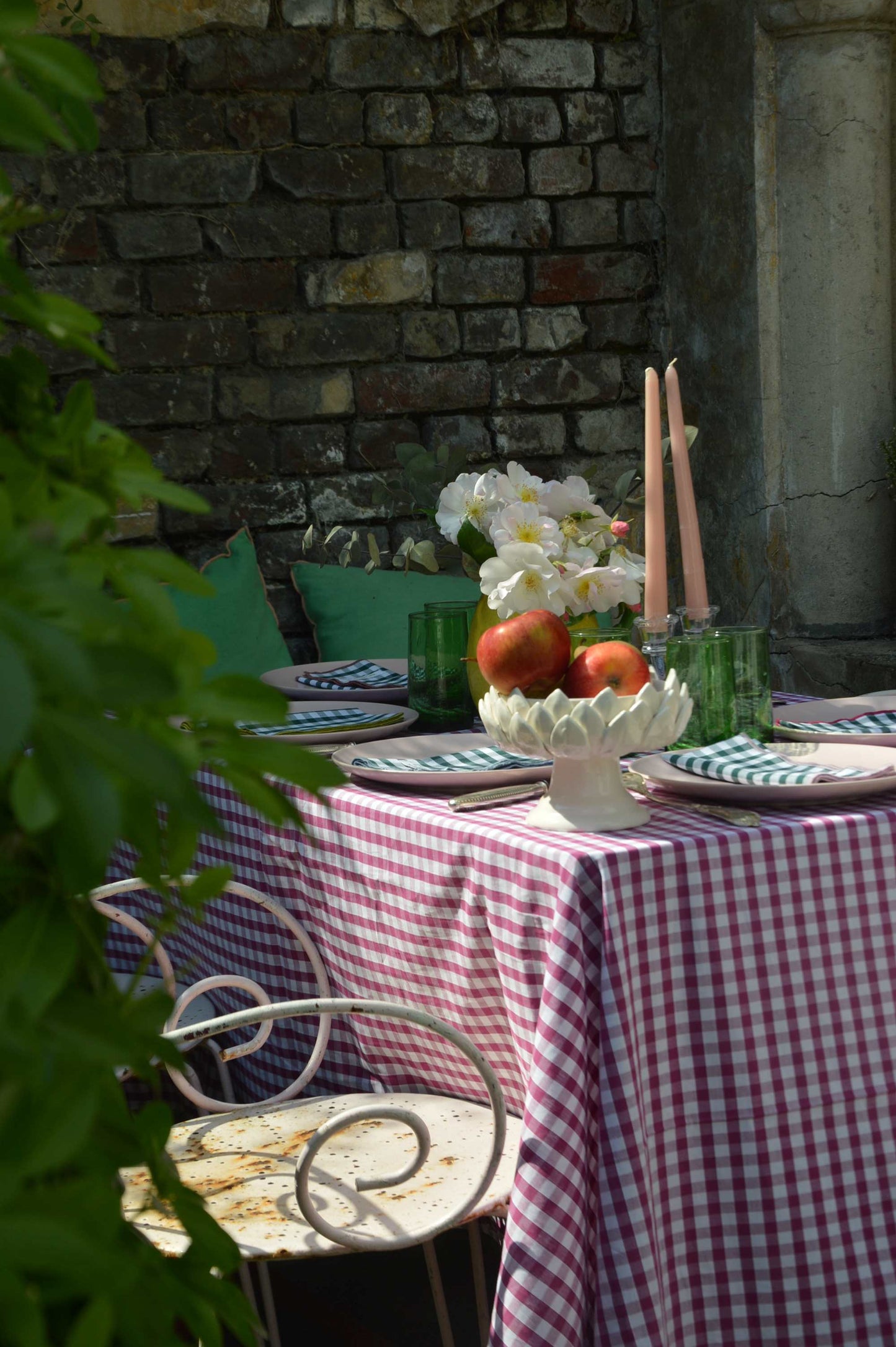 Nappe vichy Aubergine