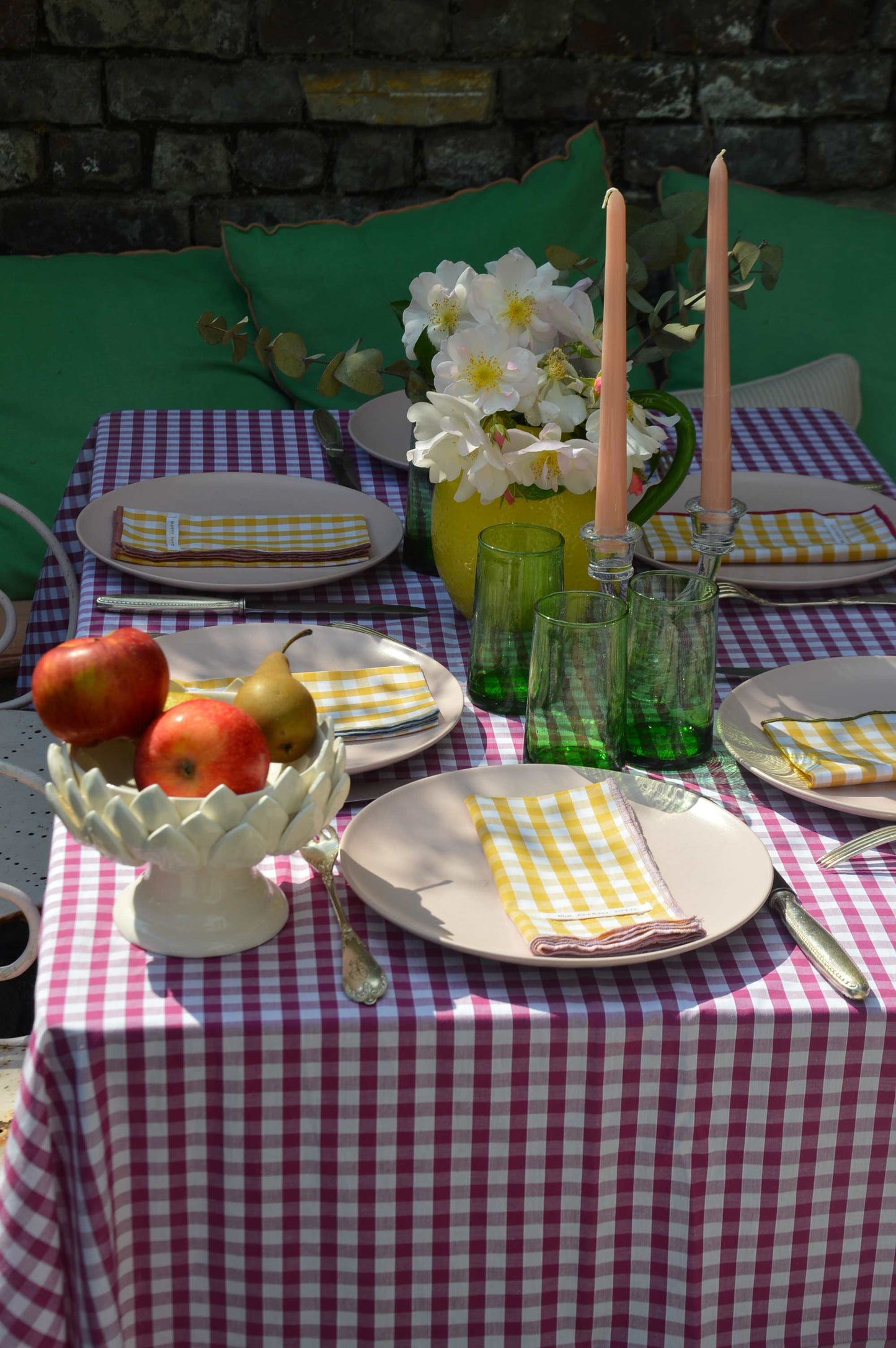 Nappe vichy Aubergine
