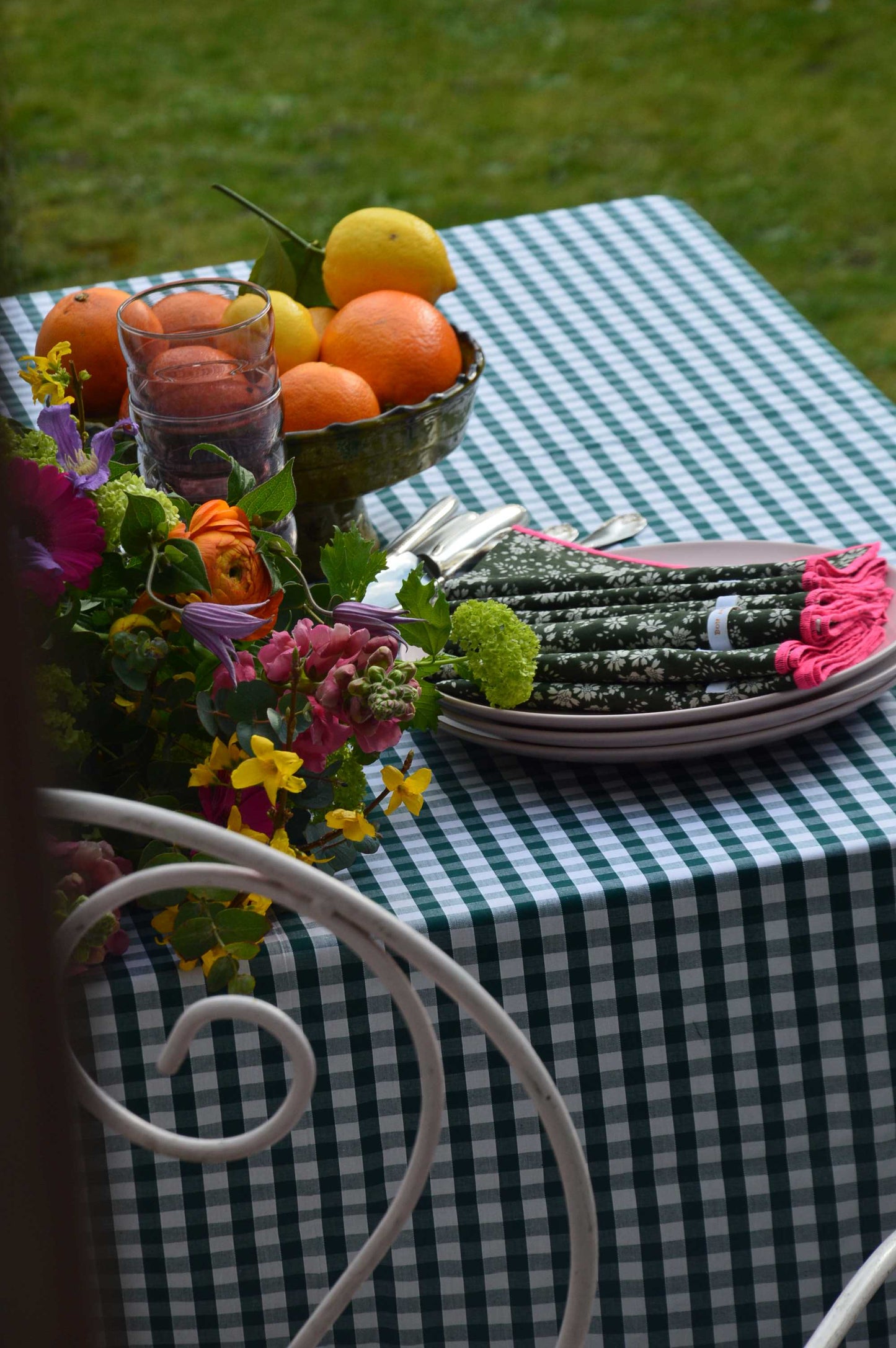 Nappe vichy kaki