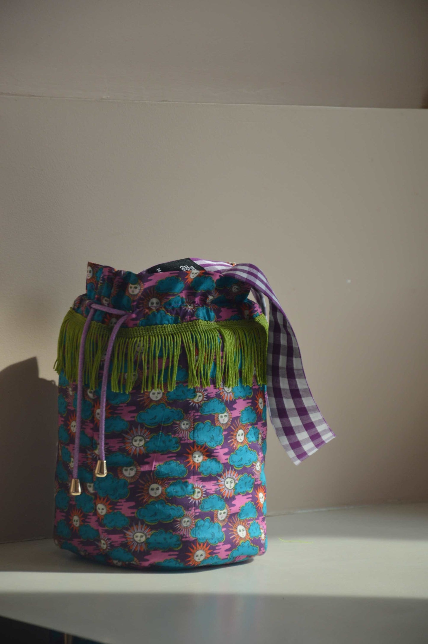 Sac "Follow the sun" violet à franges