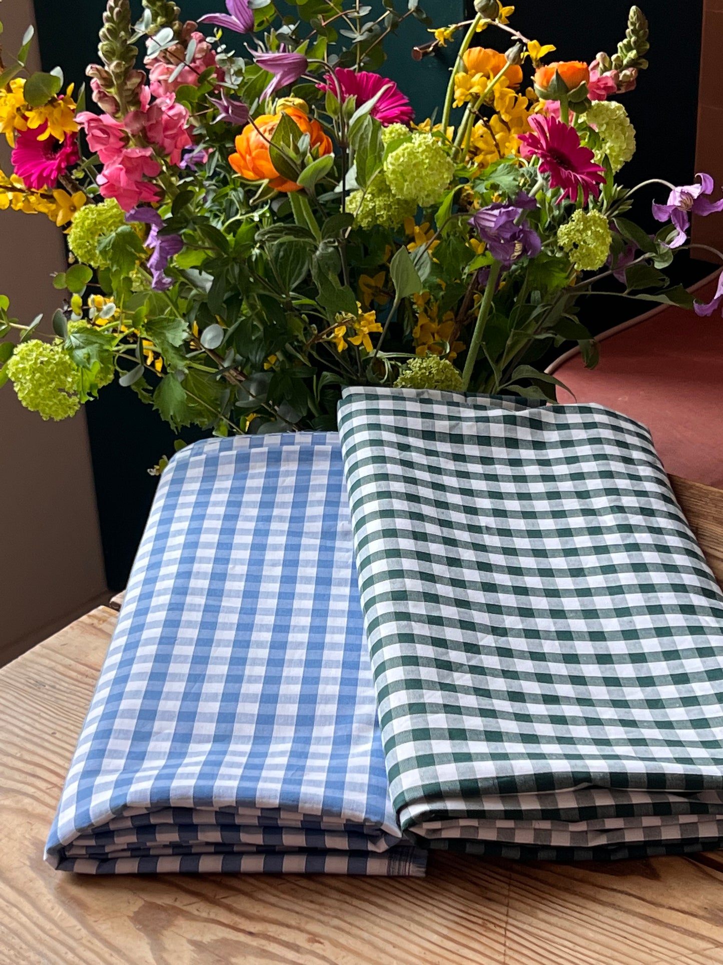 Nappe vichy kaki
