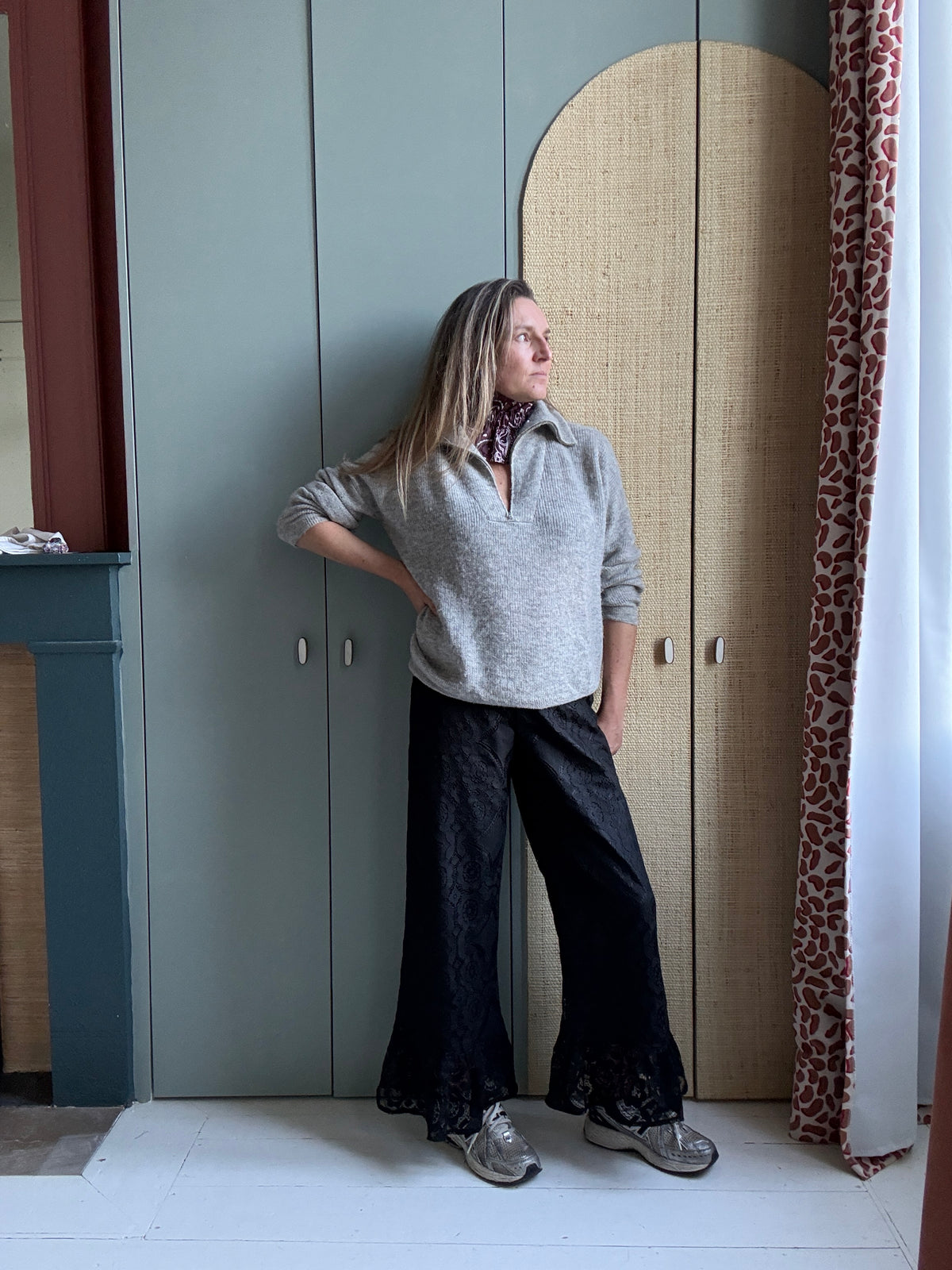 Pantalon Jeu de dentelle noir