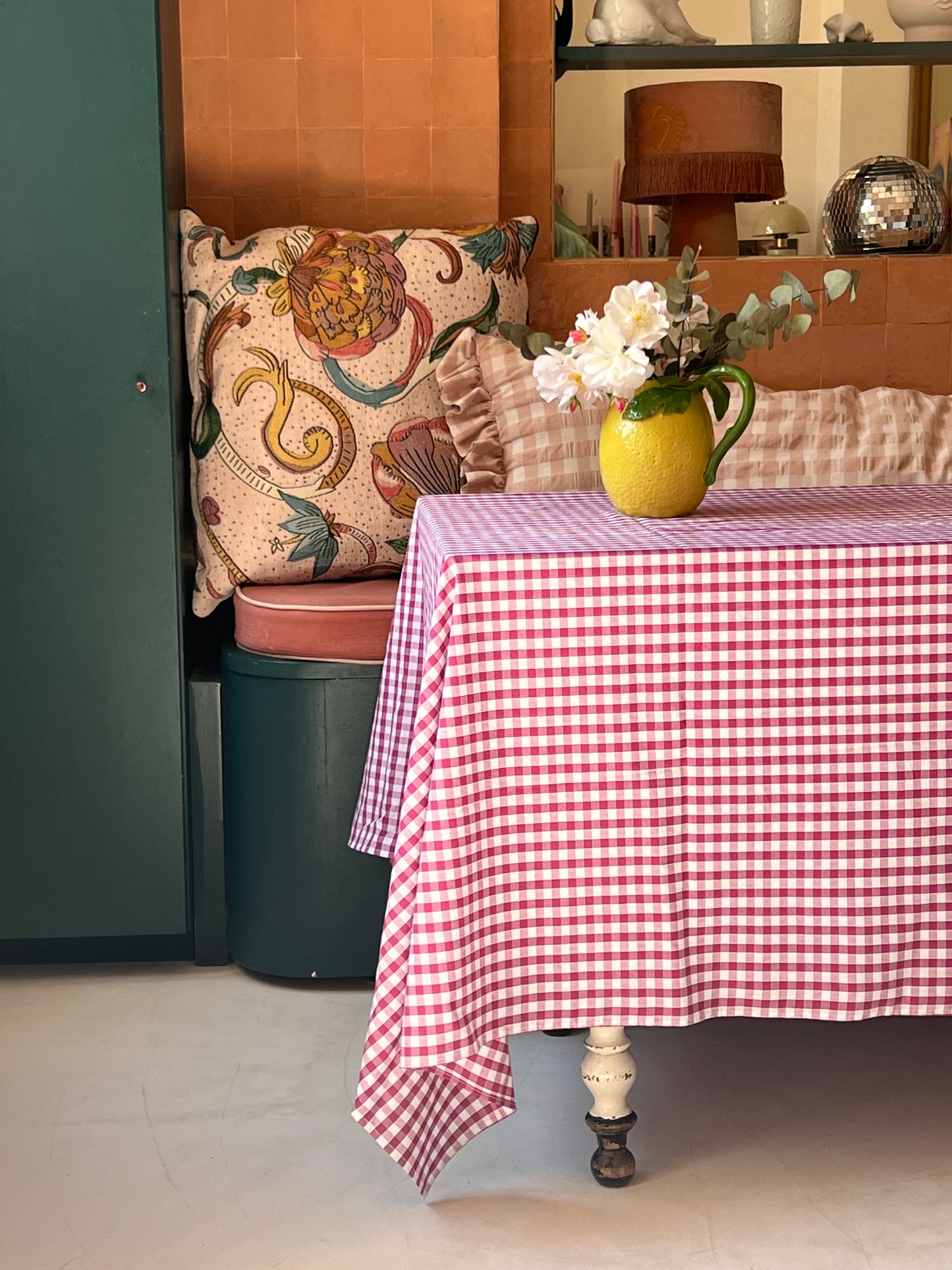 Nappe vichy Aubergine