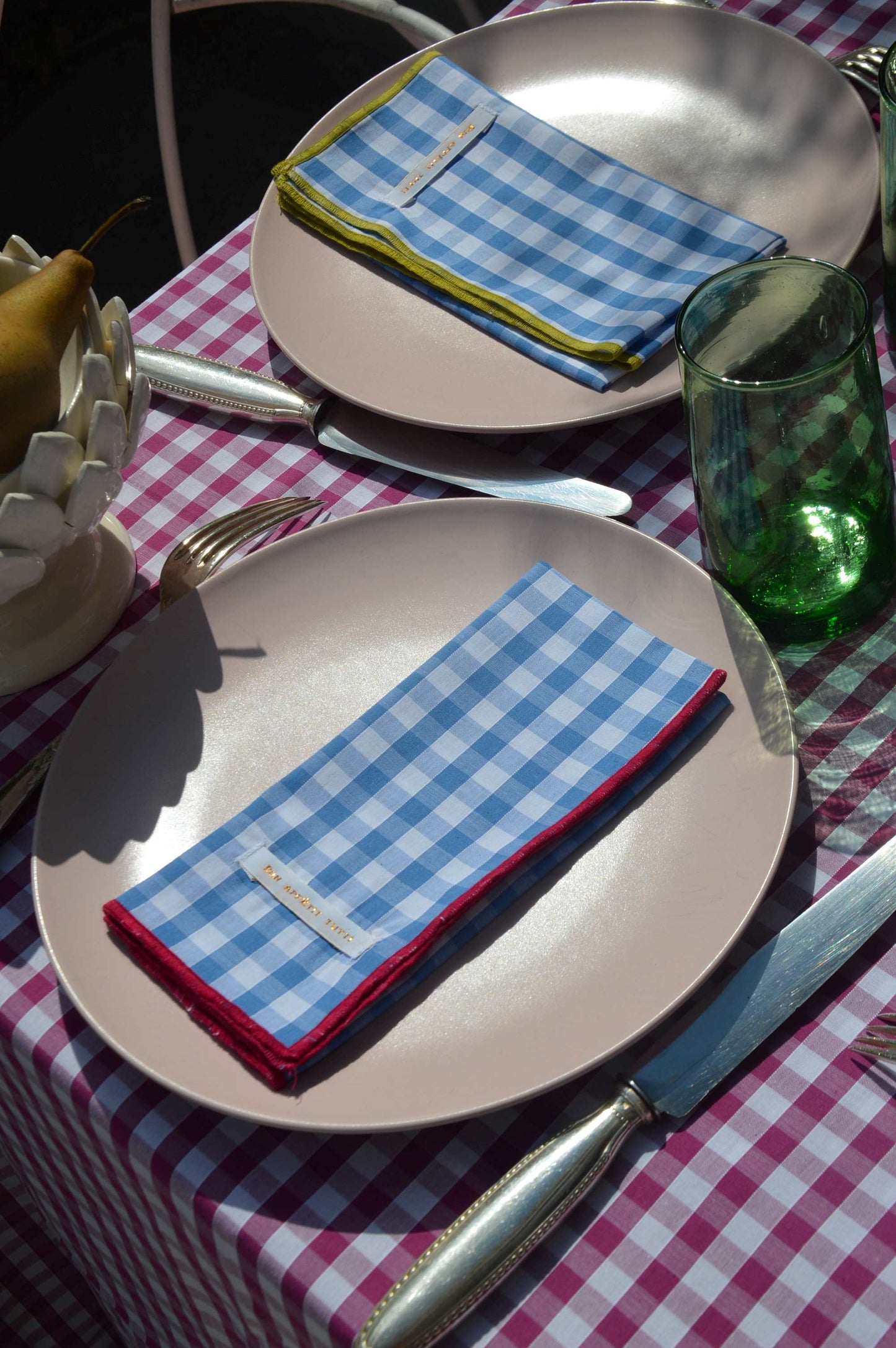 Nappe vichy Aubergine
