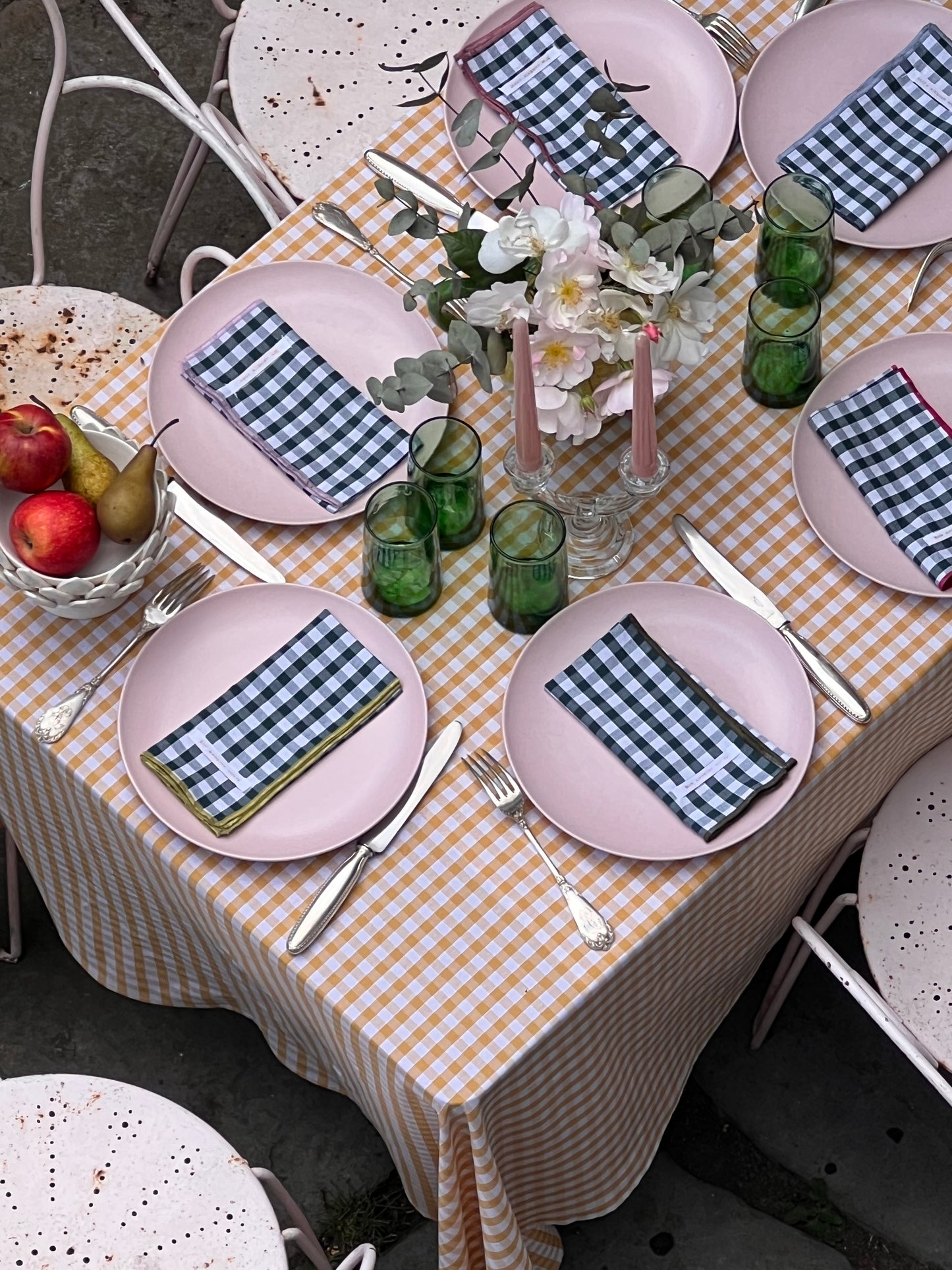 Nappe vichy Moutarde