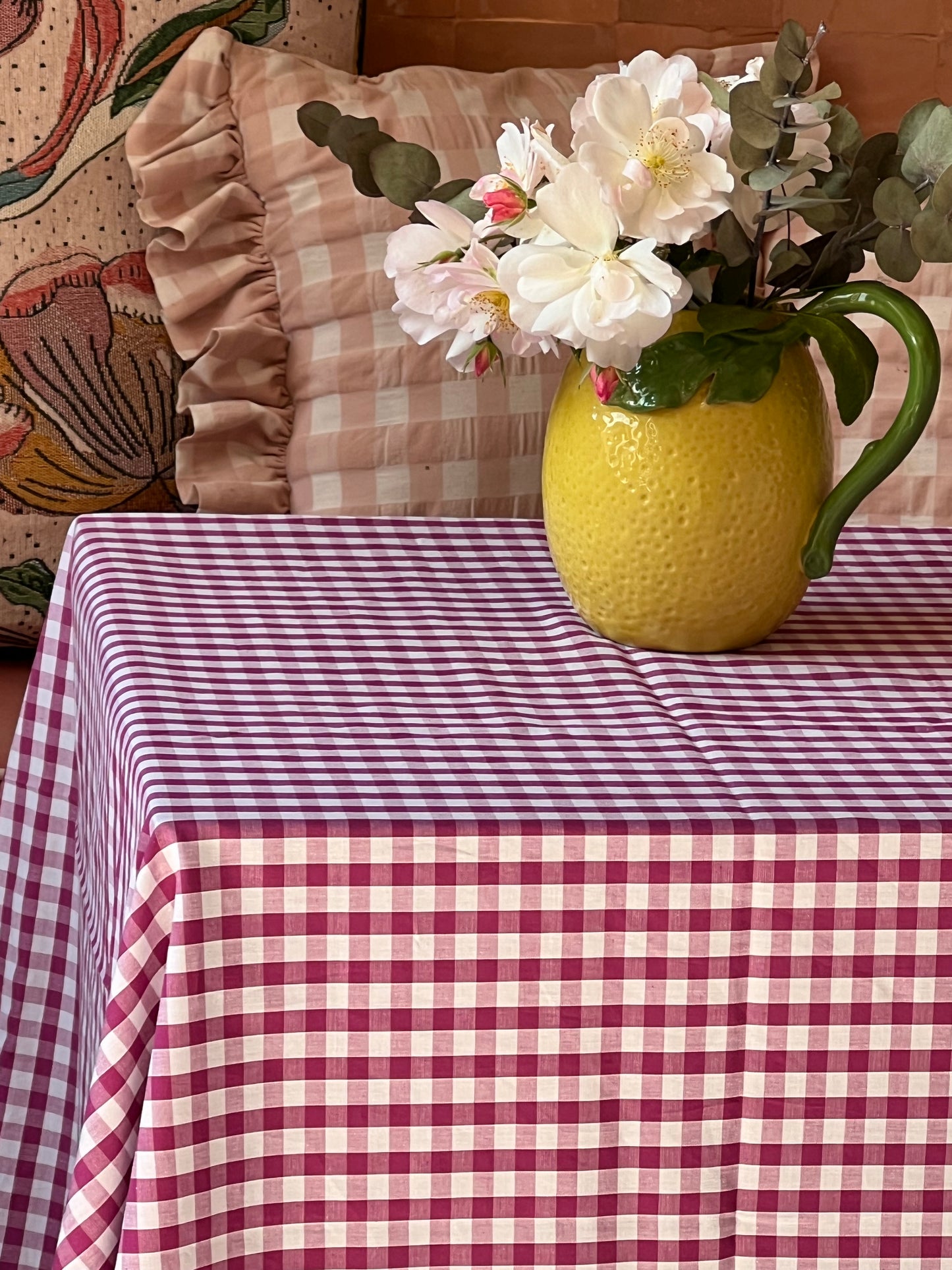 Nappe vichy Aubergine