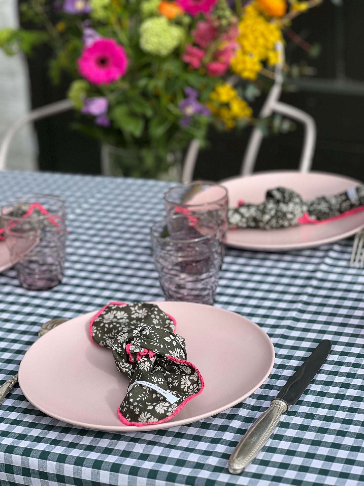 Nappe vichy Vert