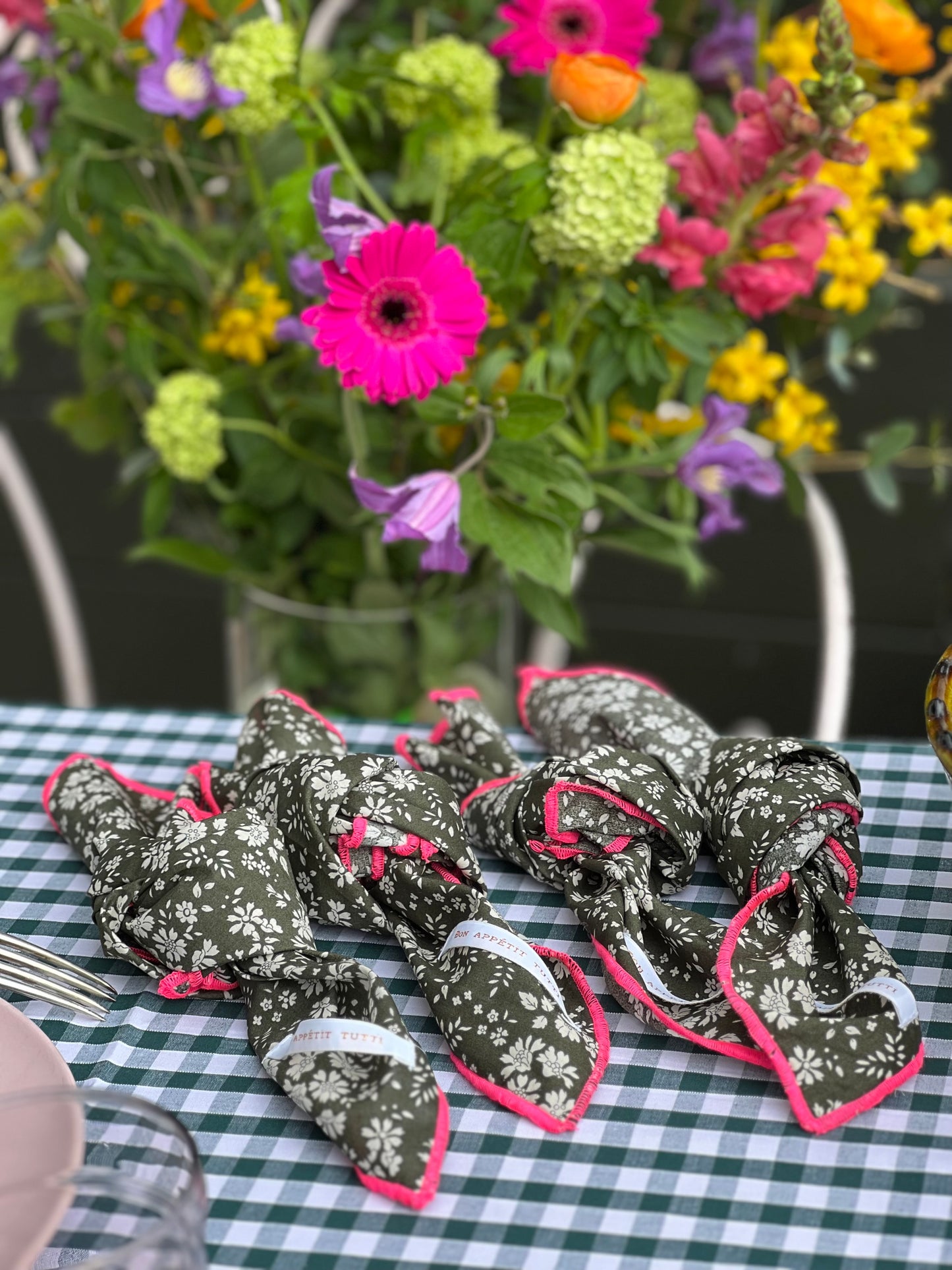 Nappe vichy Vert