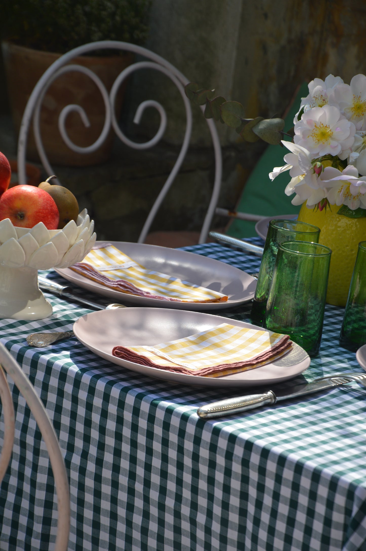 Nappe vichy Vert