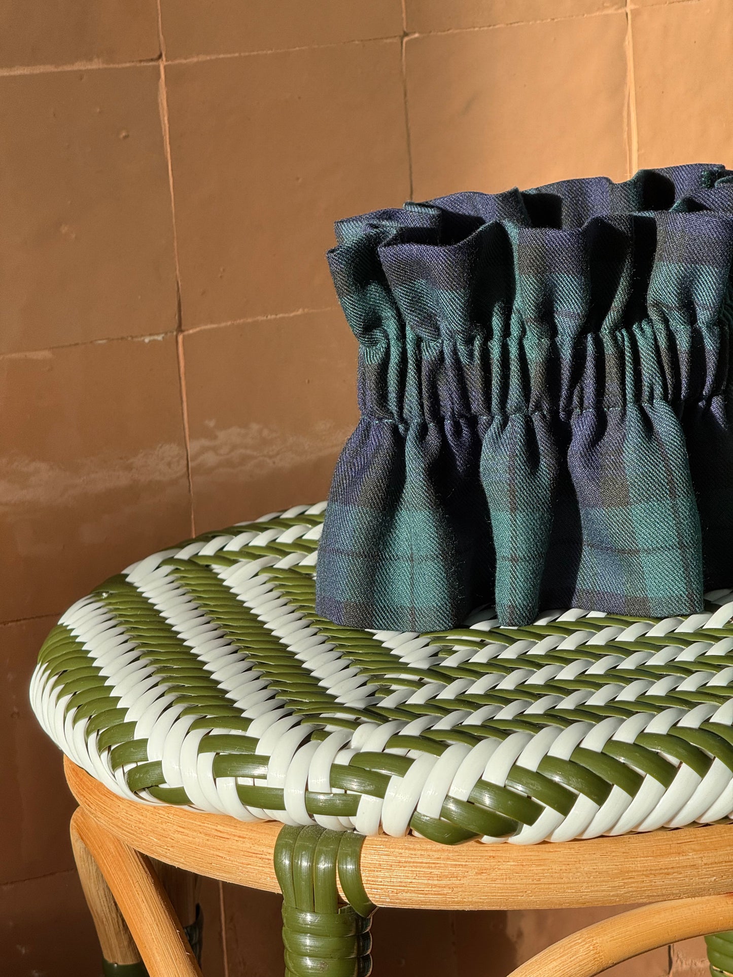 Col Tartan Bleu et vert