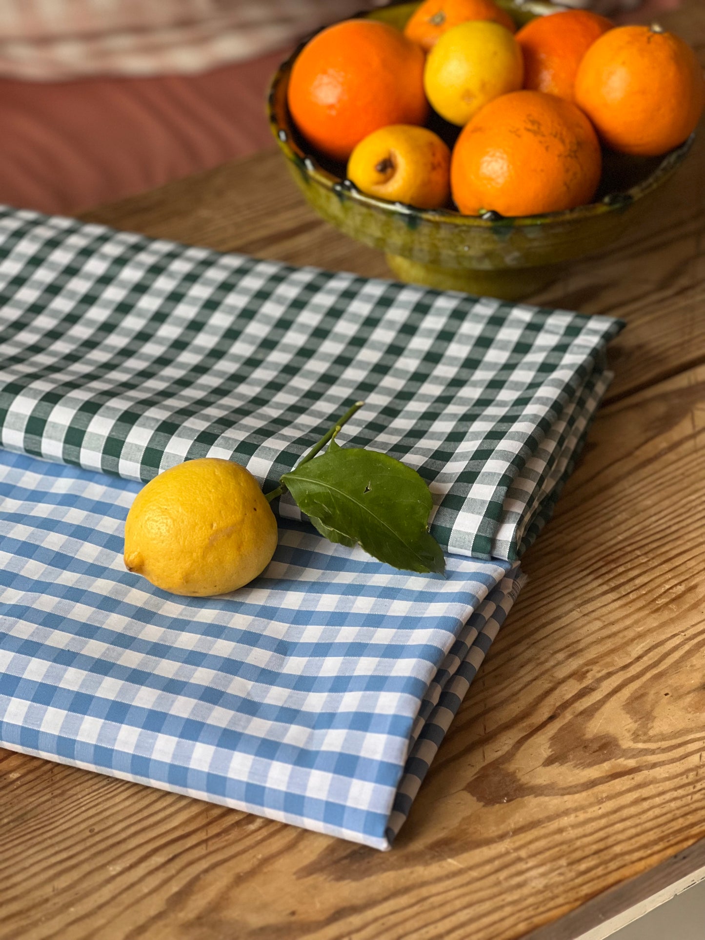 Nappe vichy bleu jean