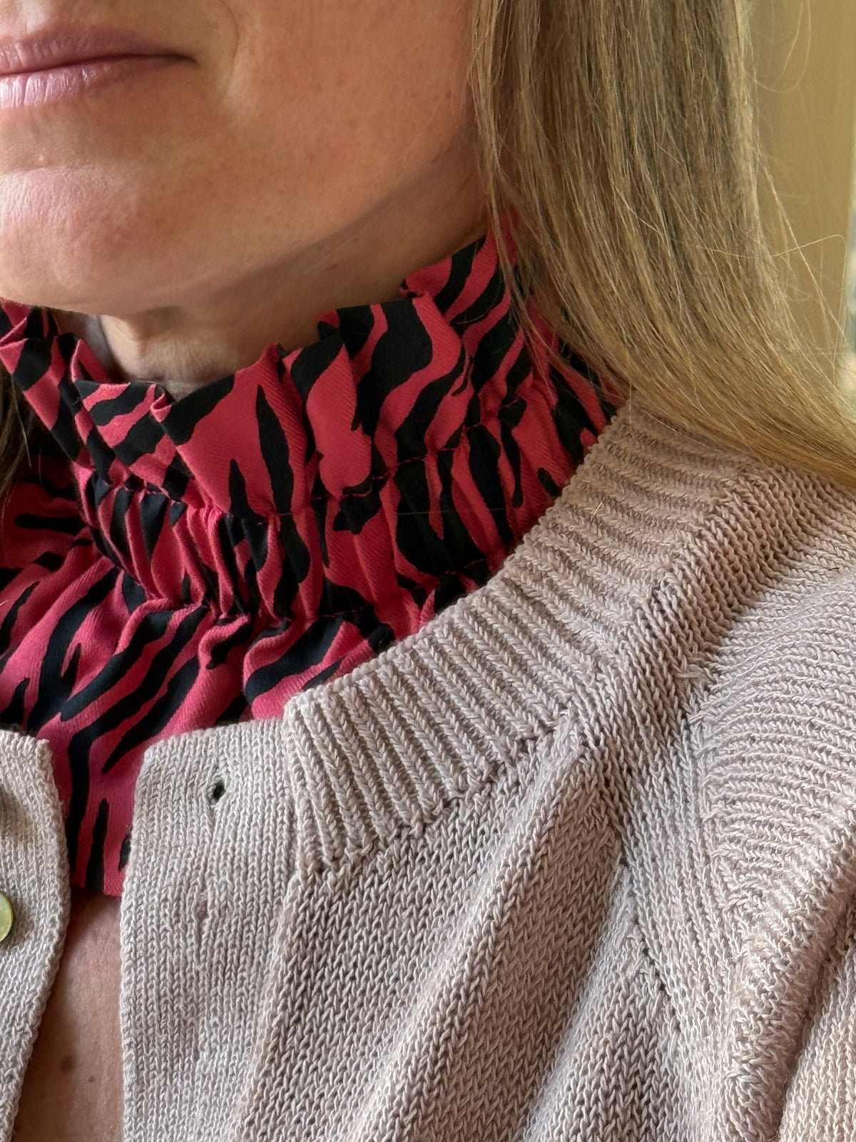 Le Col Amovible Zébré Rose Framboise et Noir – Ma Prune Céleste