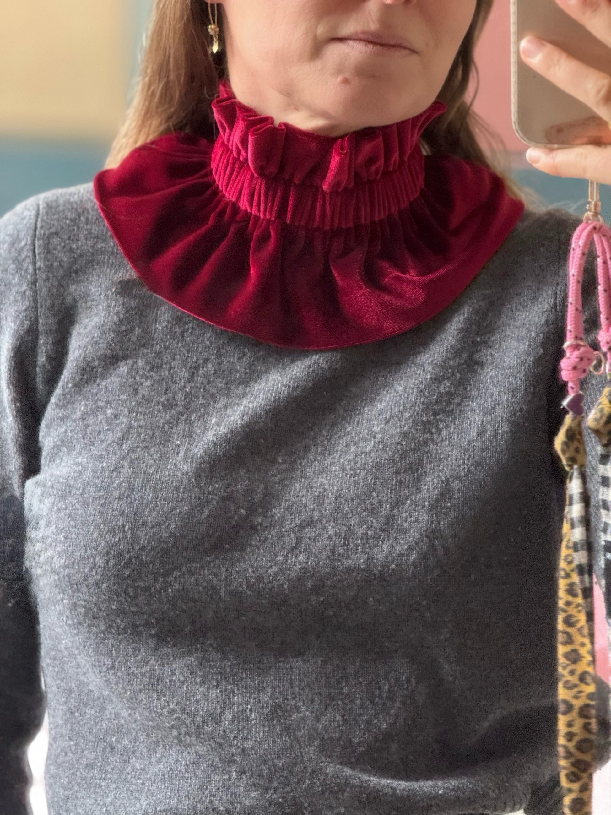 col amovible velours