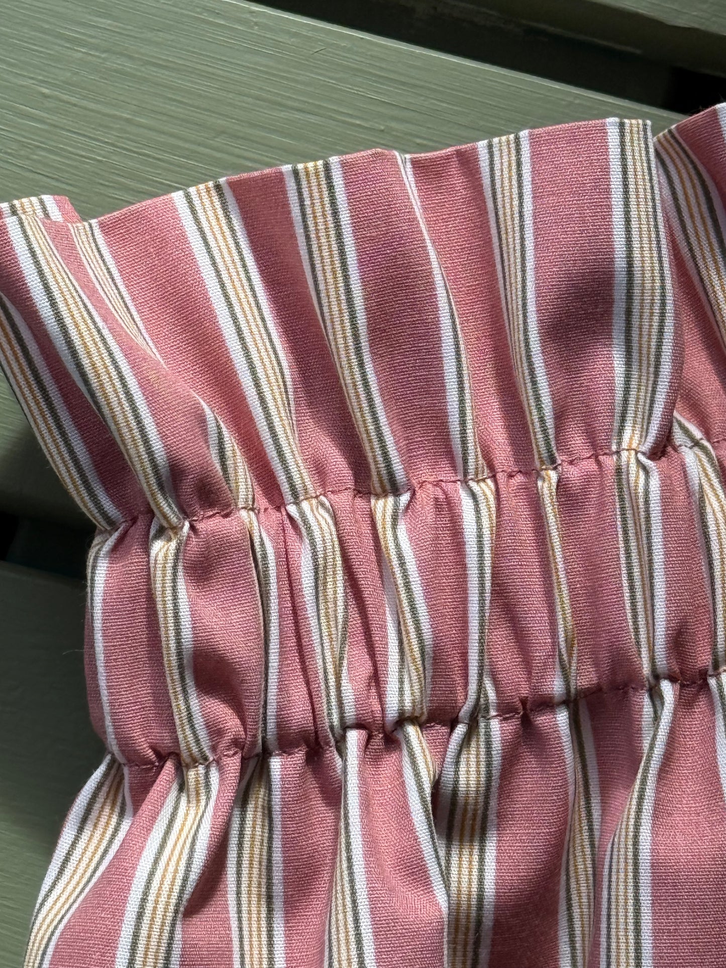 Col terracotta rayures moutarde et vert