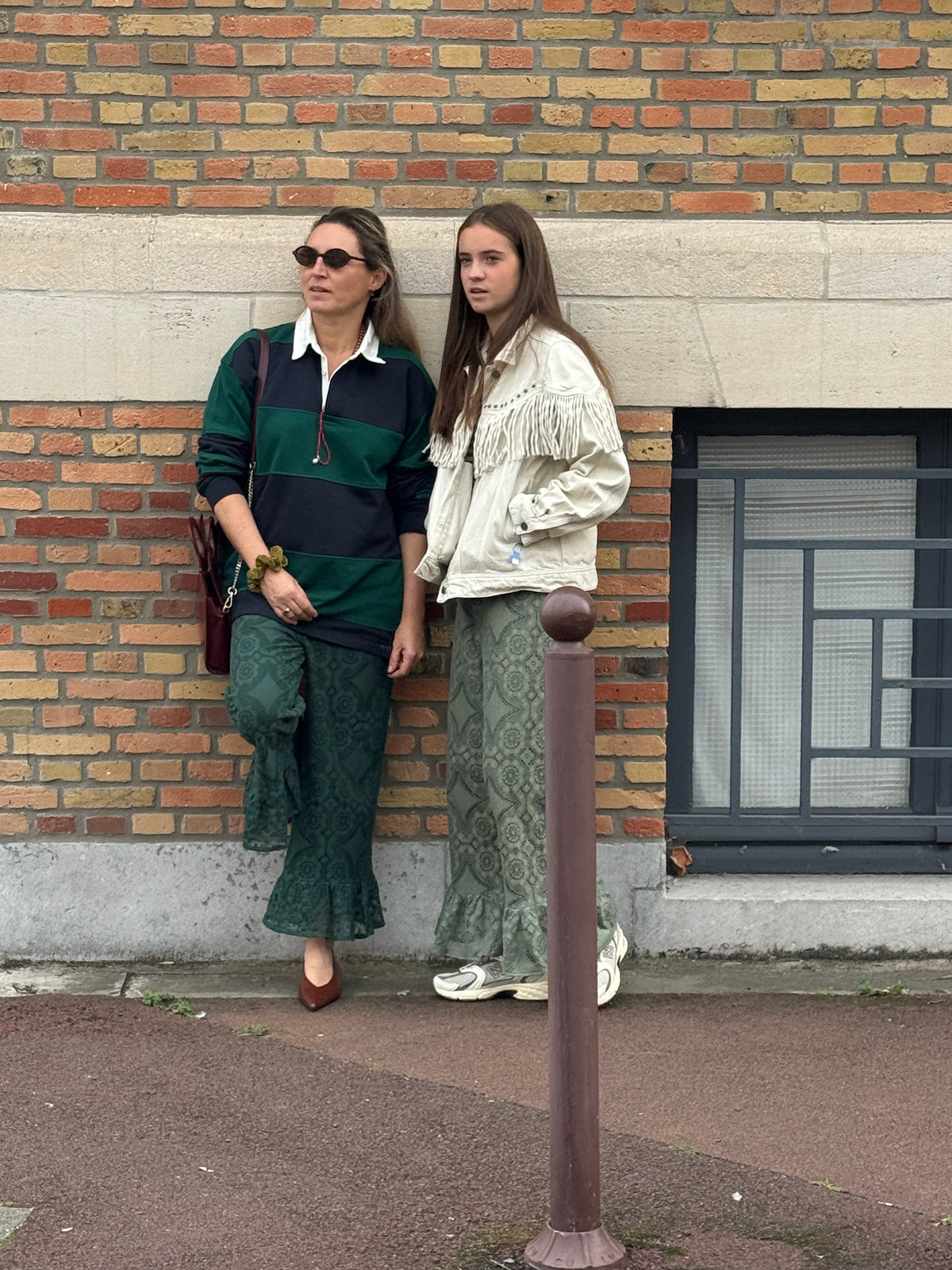 Pantalon Jeu de dentelle vert bouteille