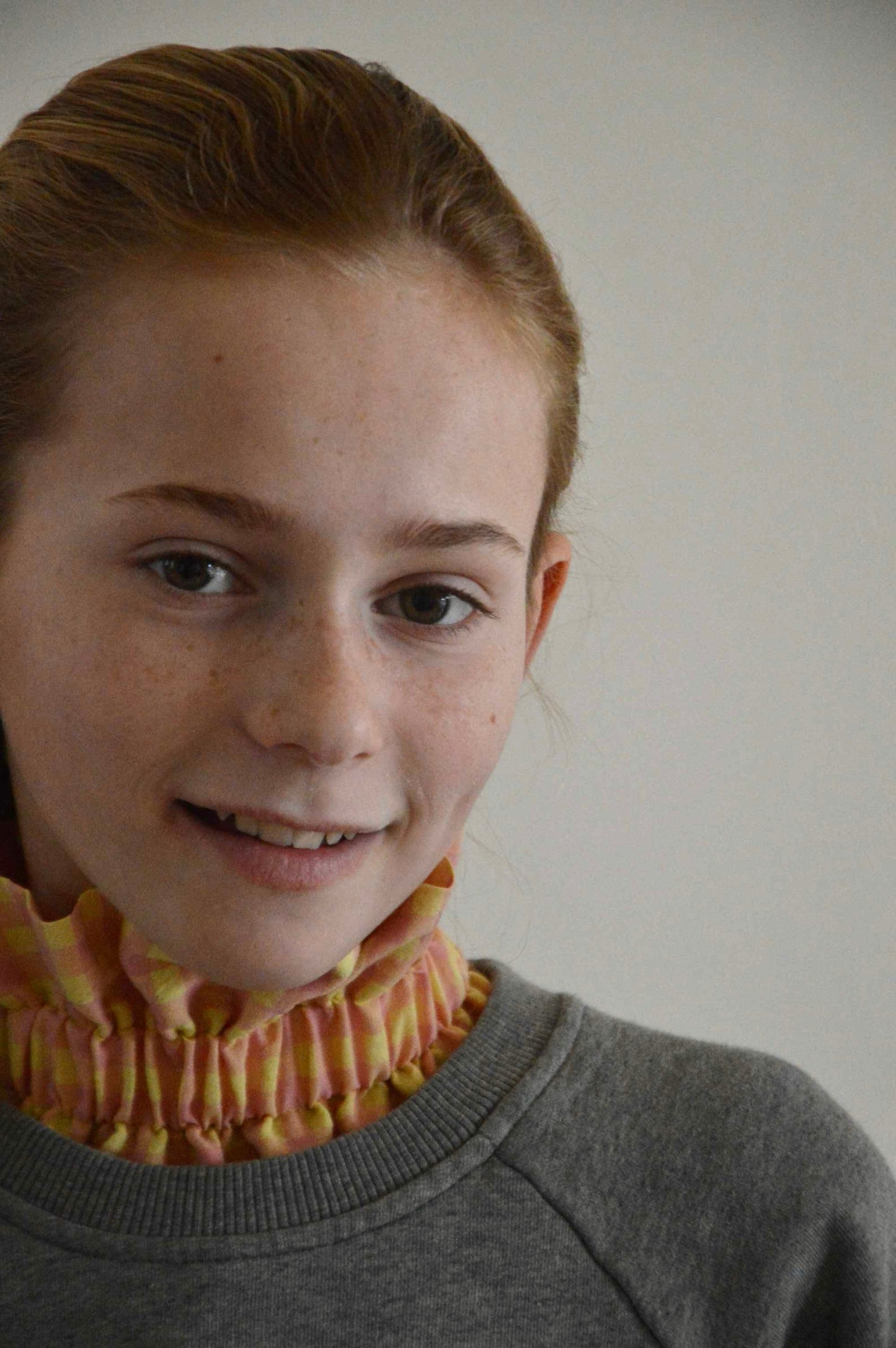 Col vichy Sorbet Rose  et Jaune