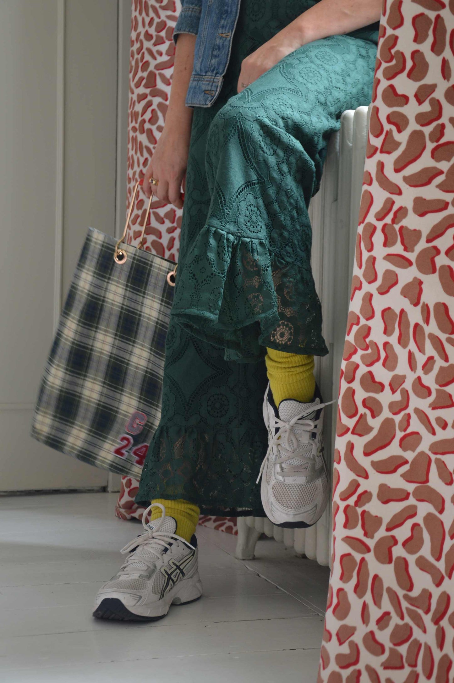 Pantalon Jeu de dentelle vert bouteille