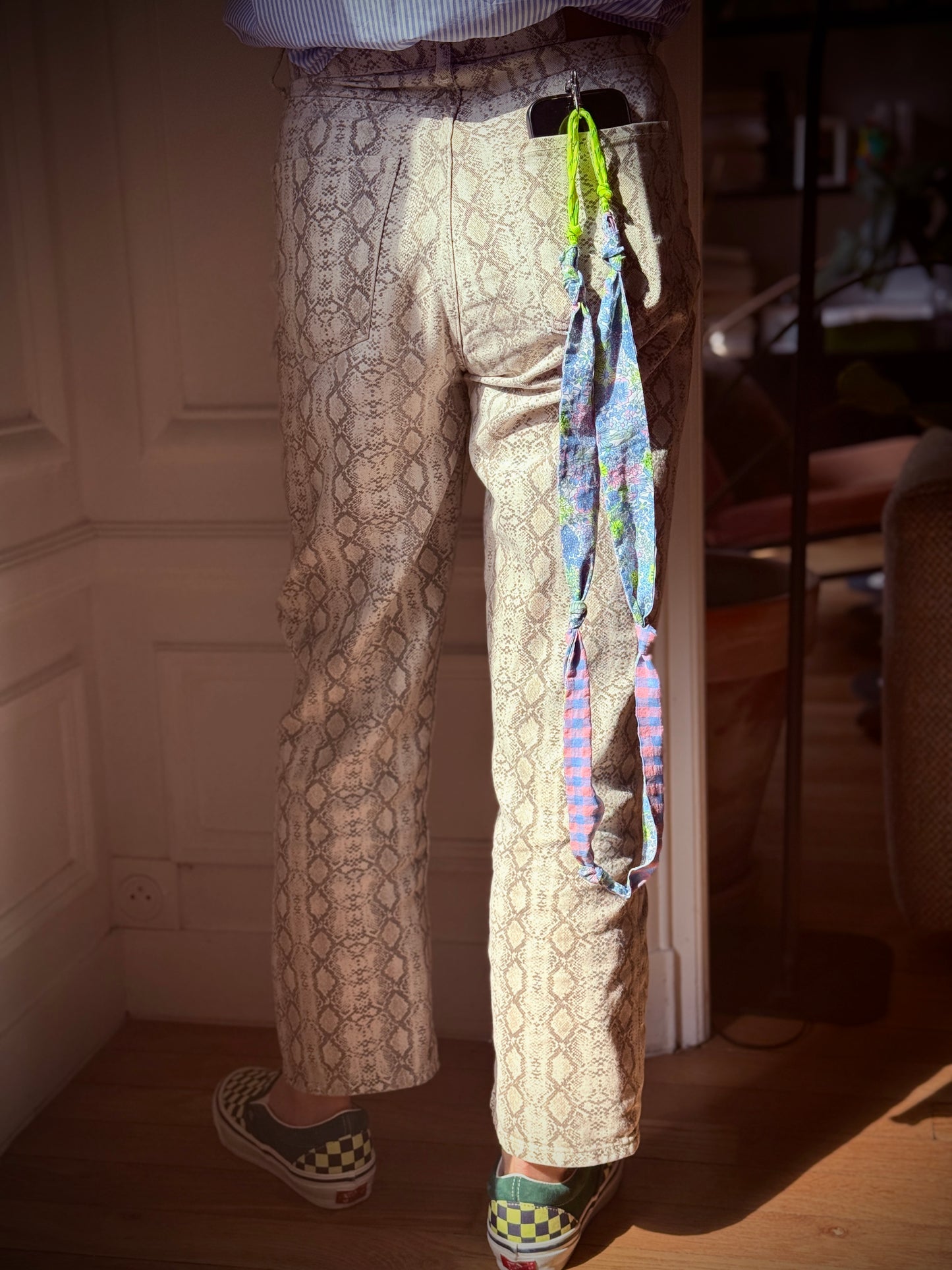 Attache portable Marie Starek & Ma Prune Céleste Liberty Margaret Fluo givre
