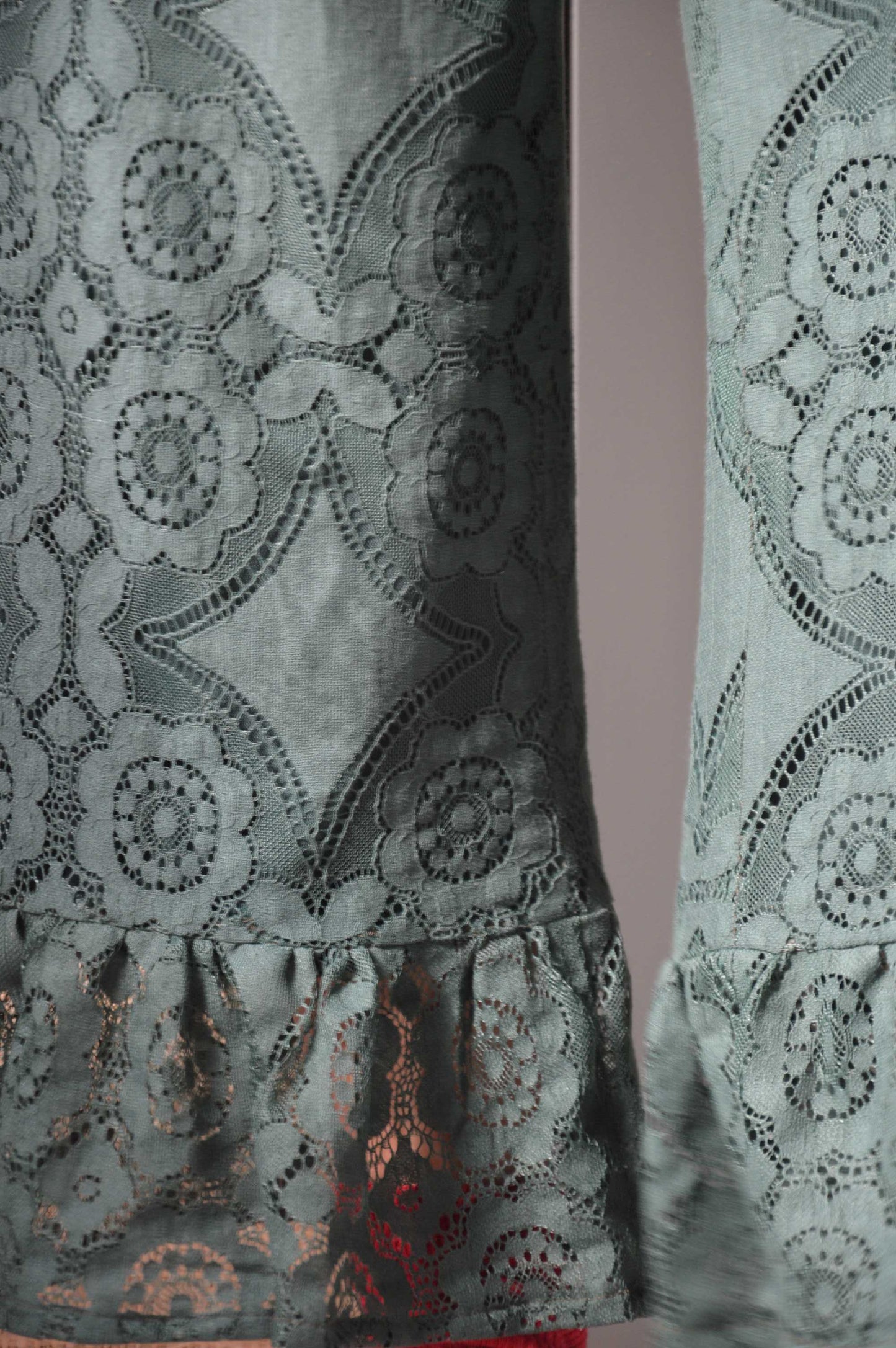 Pantalon Jeu de dentelle vert bouteille