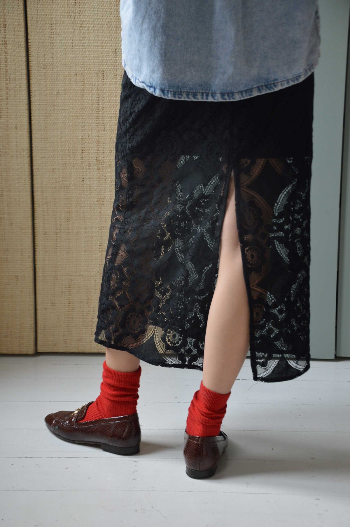 Jupe Jeu de dentelle noir