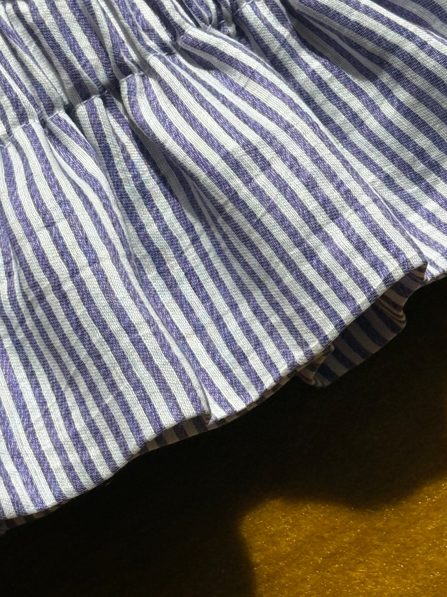 Col seersucker rayé  Violet