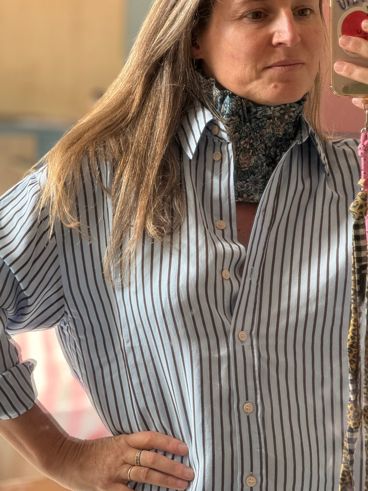 Le Col Amovible en Liberty Scotty's indigo – Ma Prune Céleste