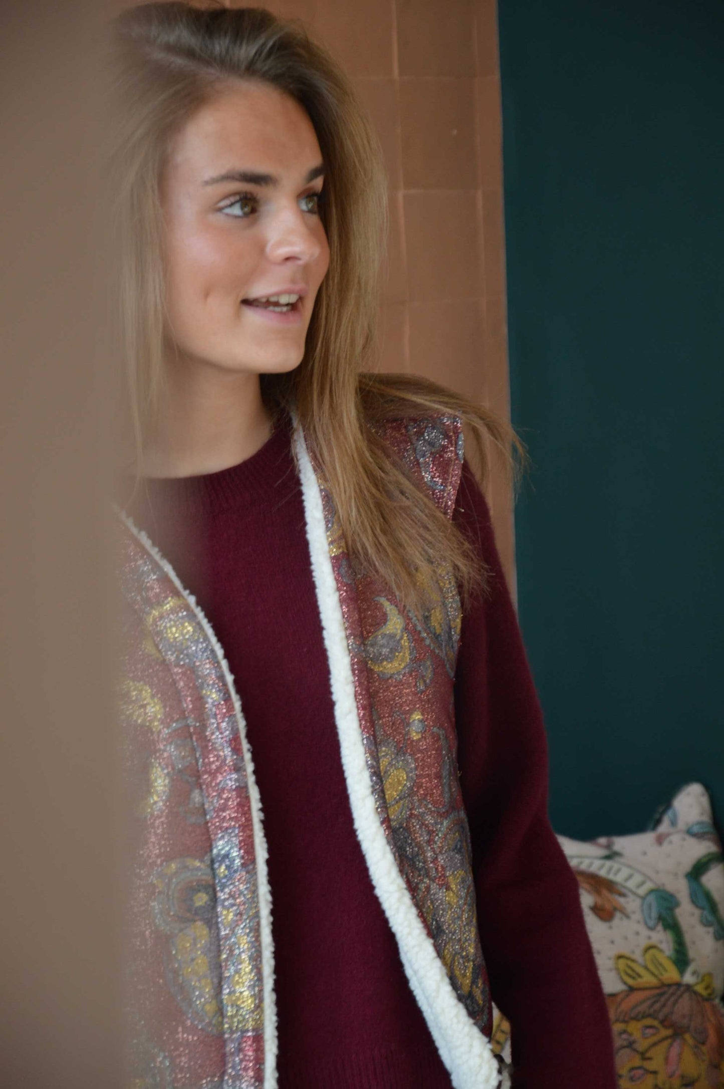 Gilet Glitter Bordeaux