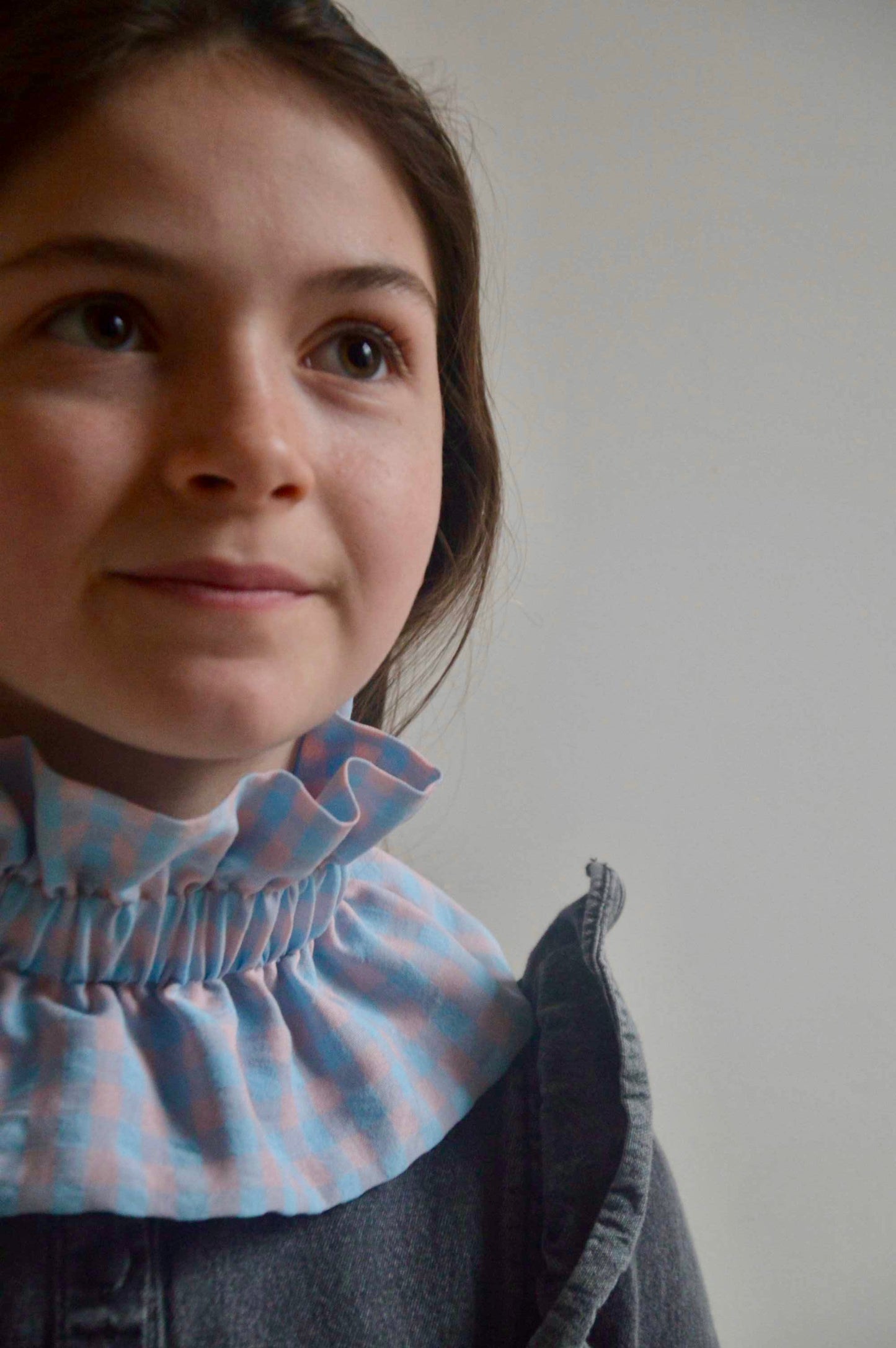 Col vichy Sorbet Bleu glacier et Rose