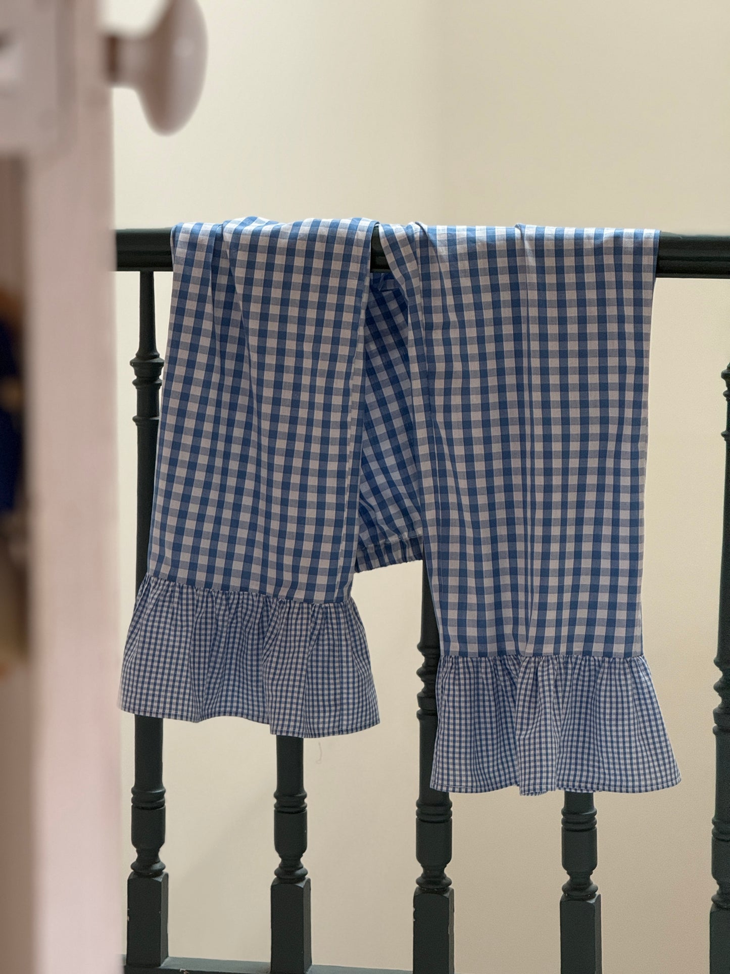 Pantalon vichy à volants
