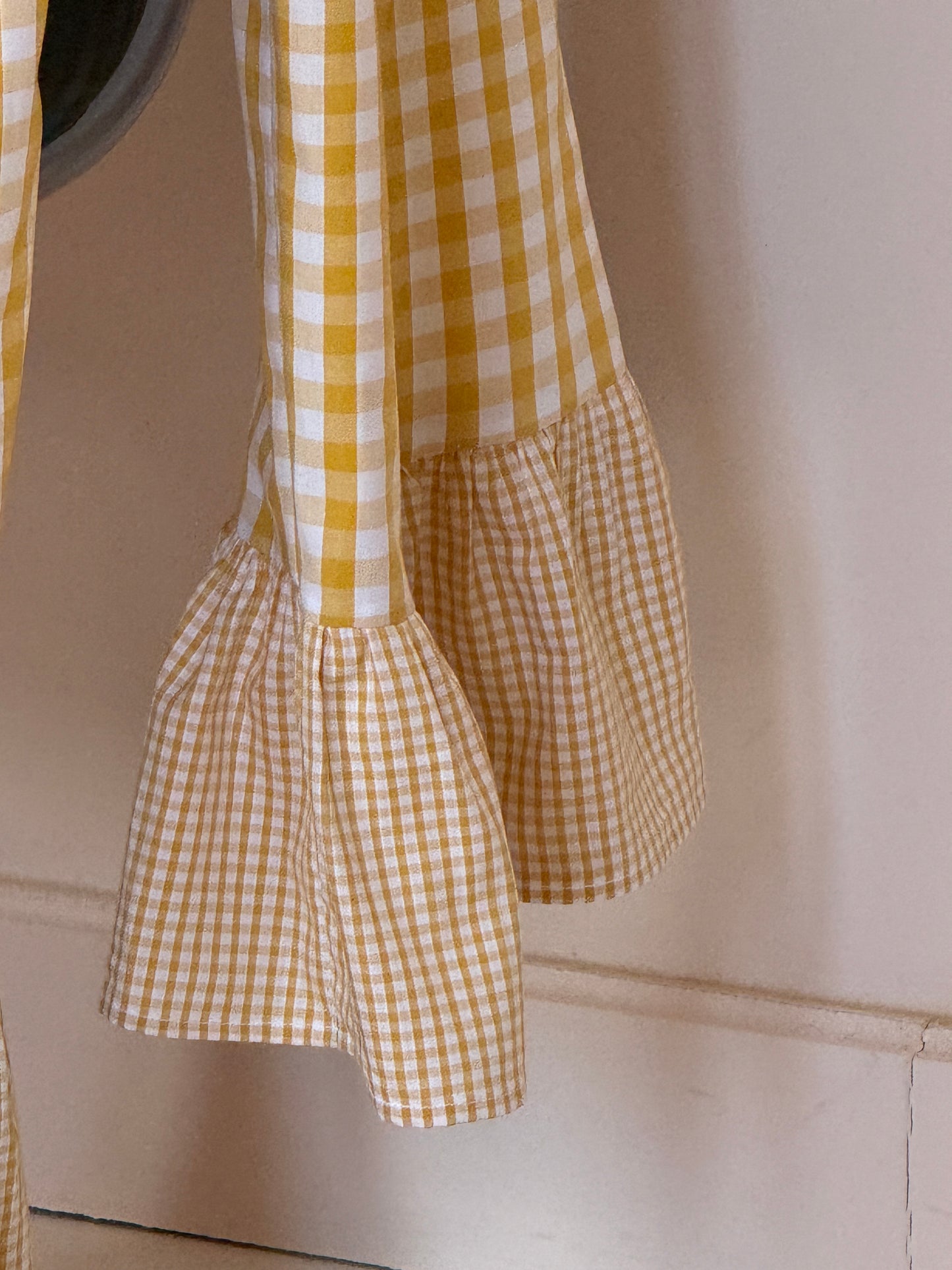 Pantalon vichy à volants