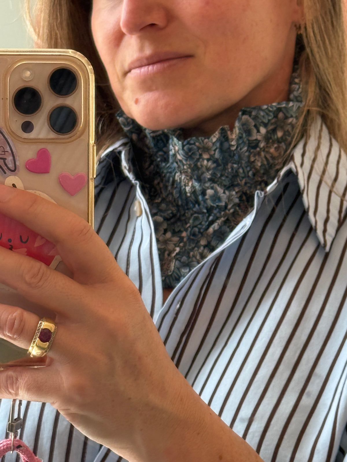 Le Col Amovible en Liberty Scotty's indigo – Ma Prune Céleste