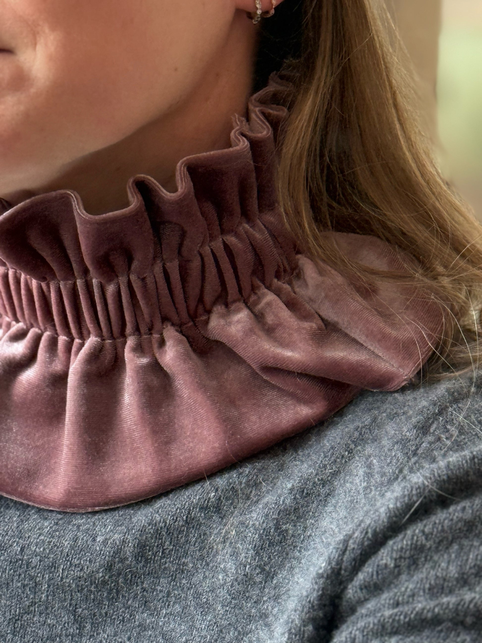 col amovible velours