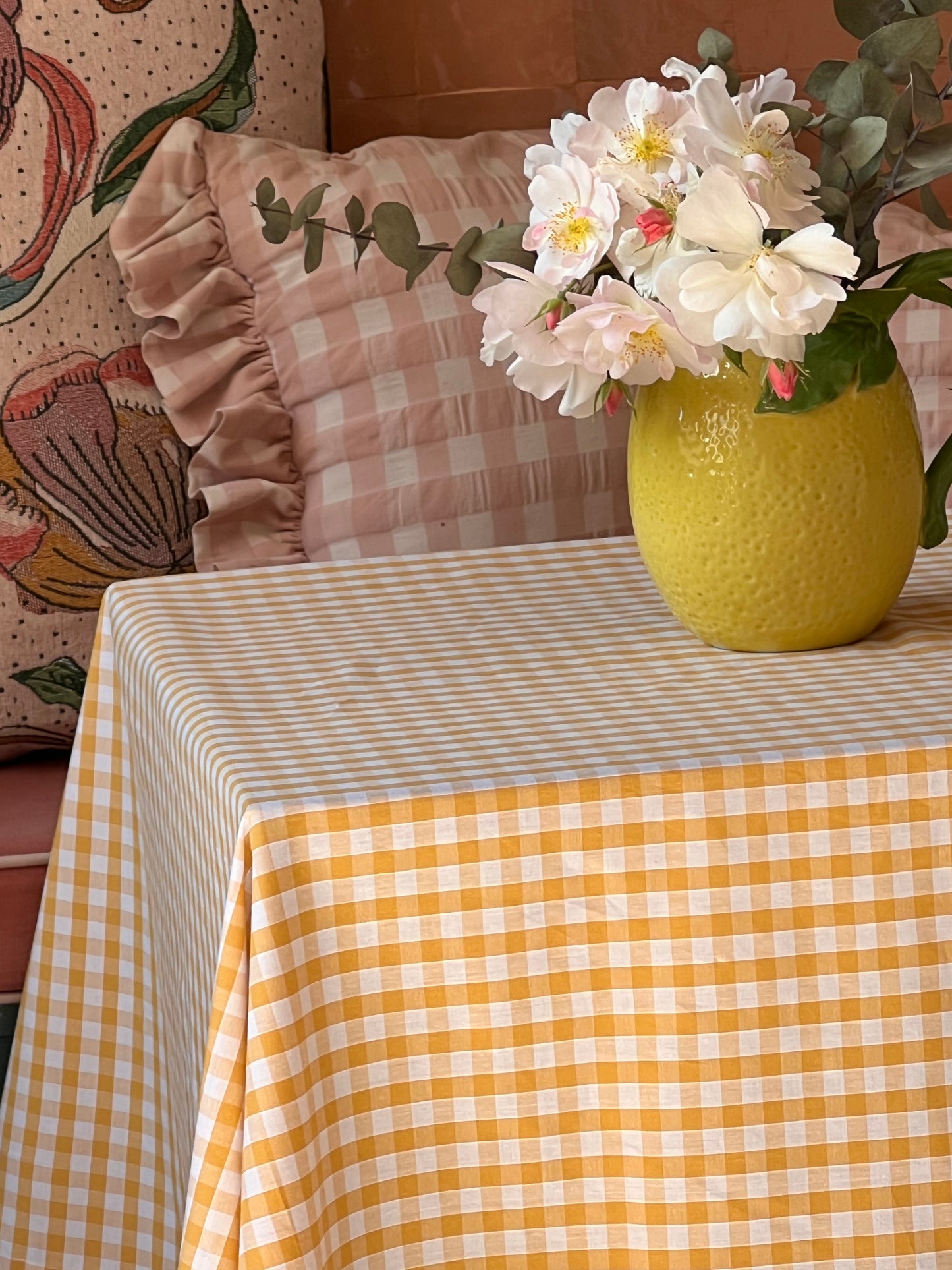 Nappe vichy Moutarde