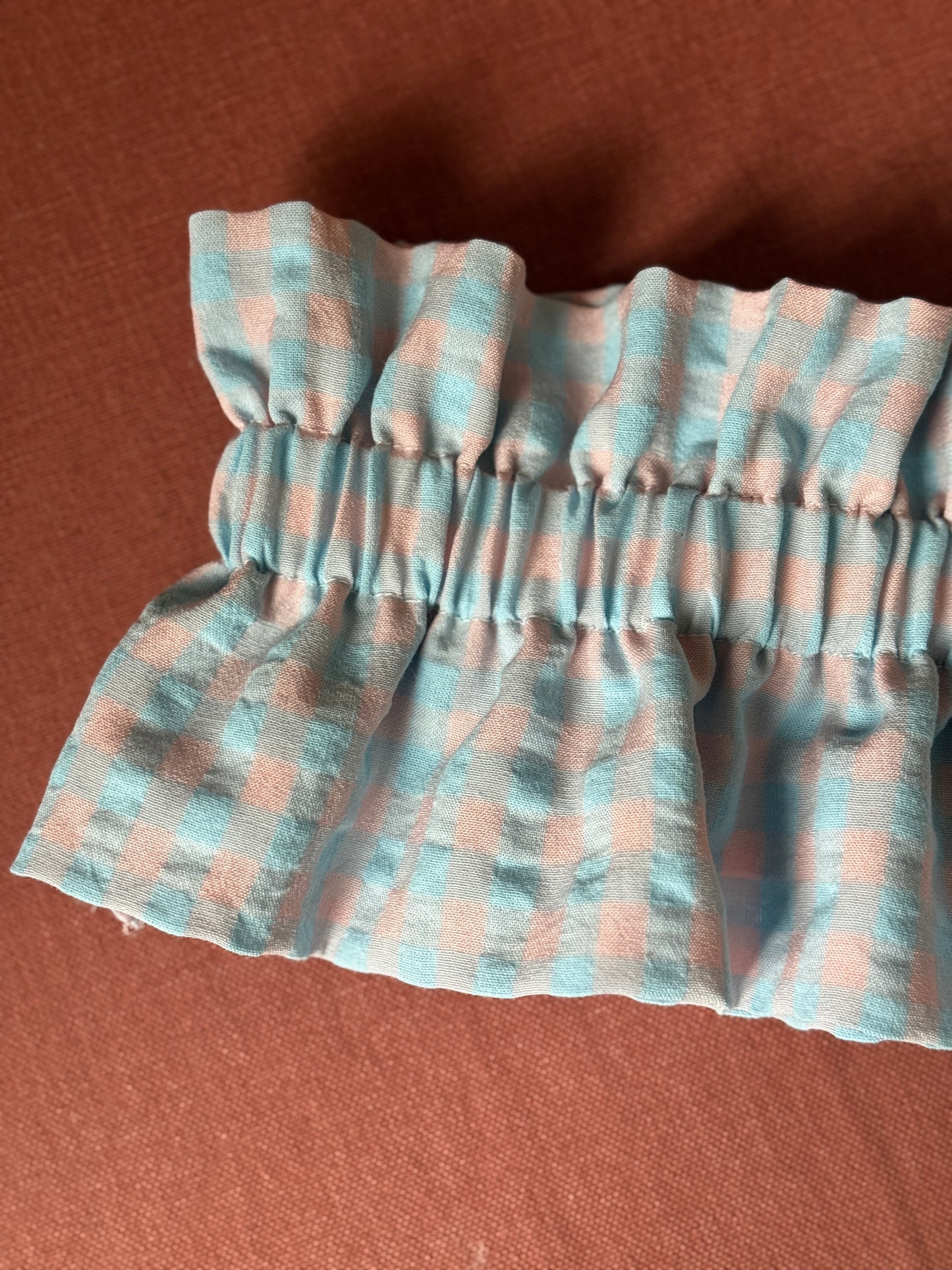 Col vichy Sorbet Bleu glacier et Rose