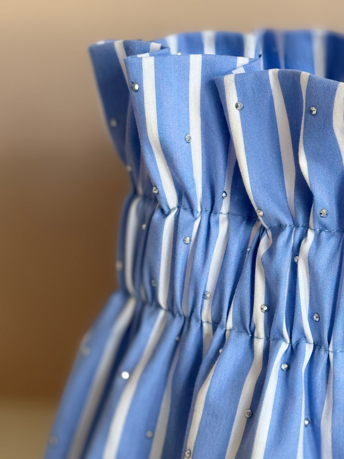 Le Col Amovible à Rayures et Strass Bleu et Blanc – Ma Prune Céleste