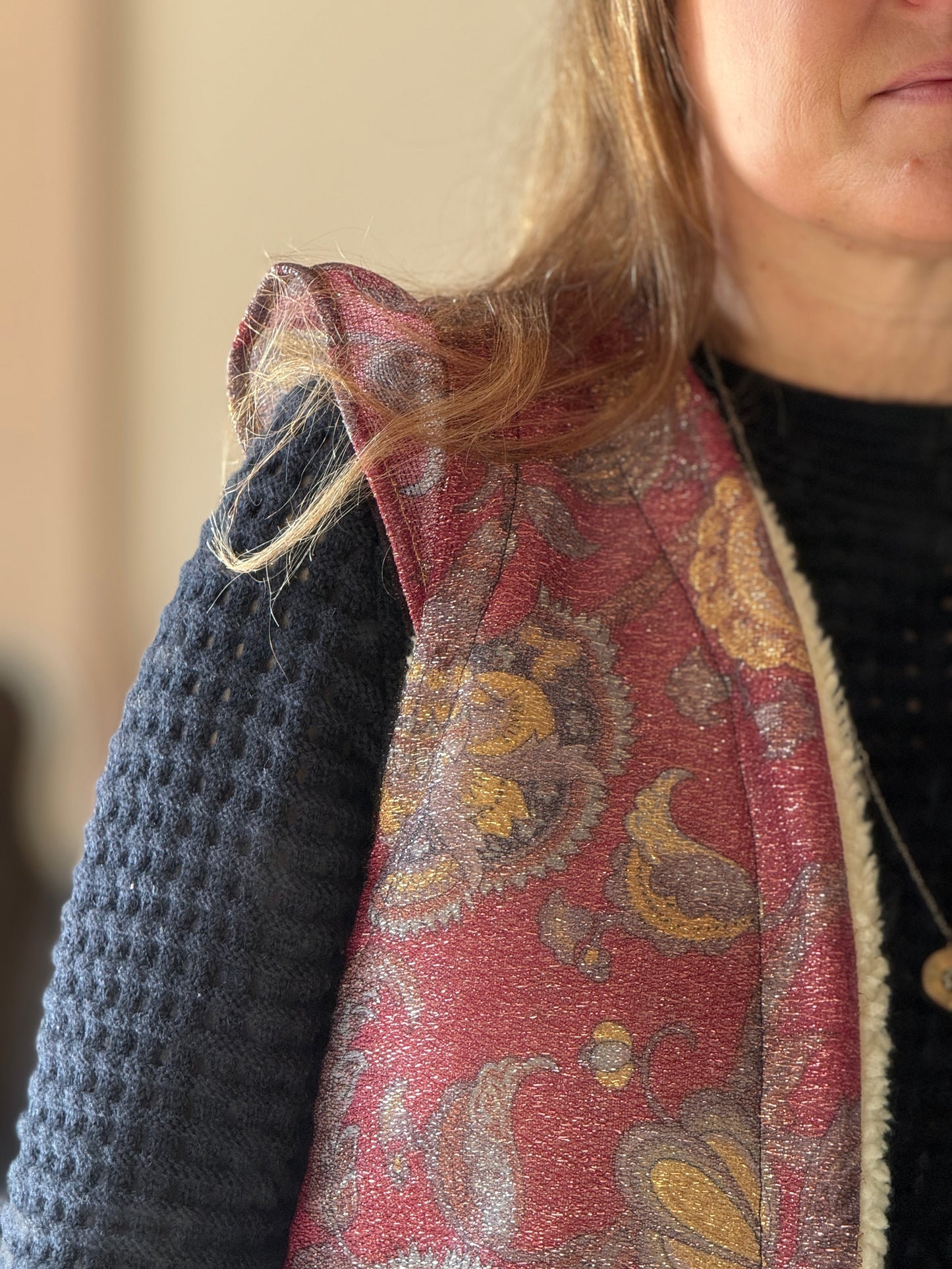 Gilet Glitter Bordeaux