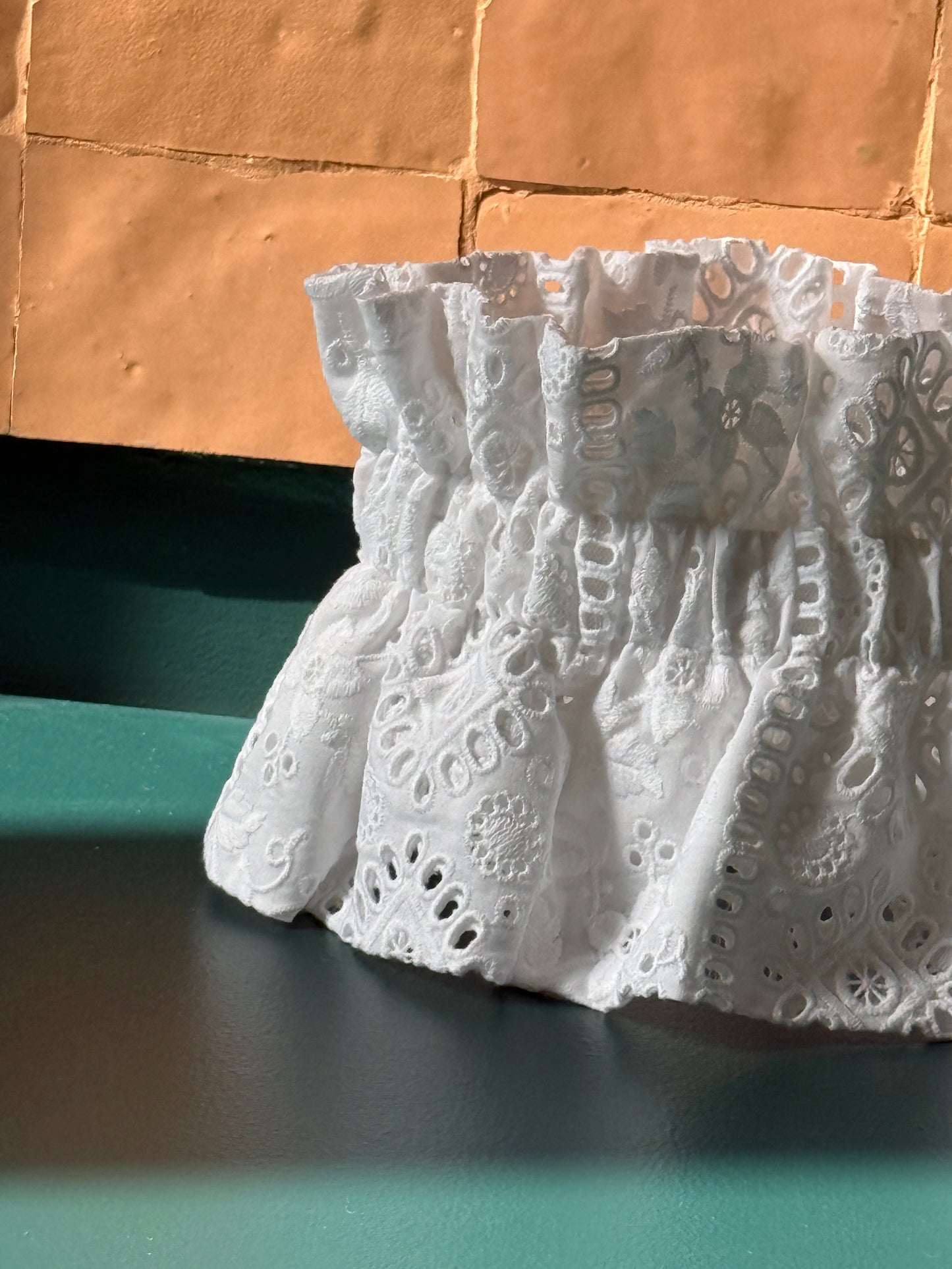 Col amovible broderie anglaise blanche