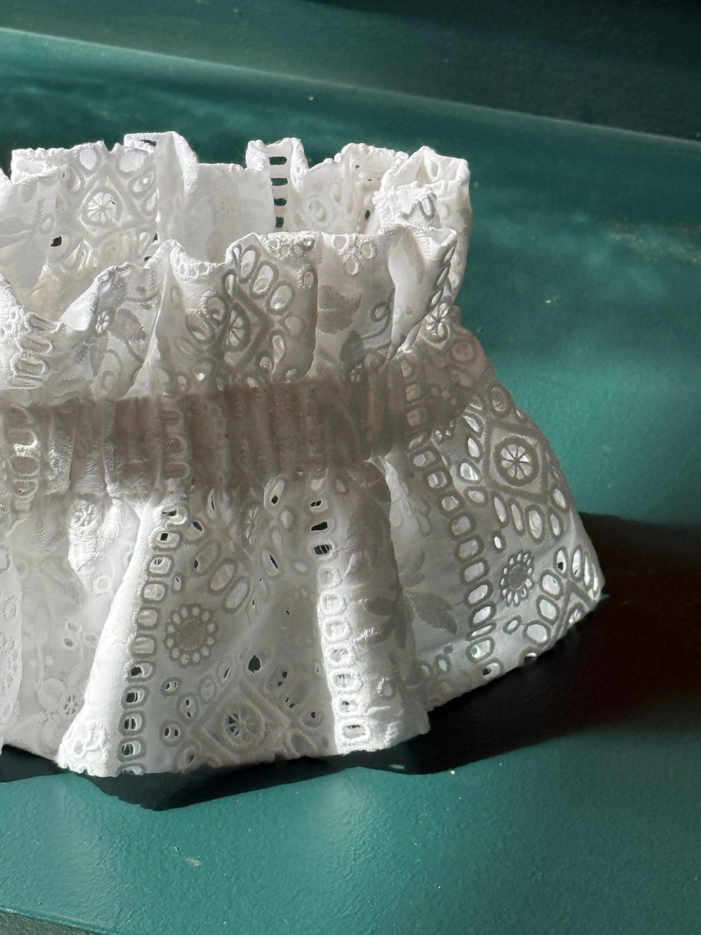 Col amovible broderie anglaise blanche