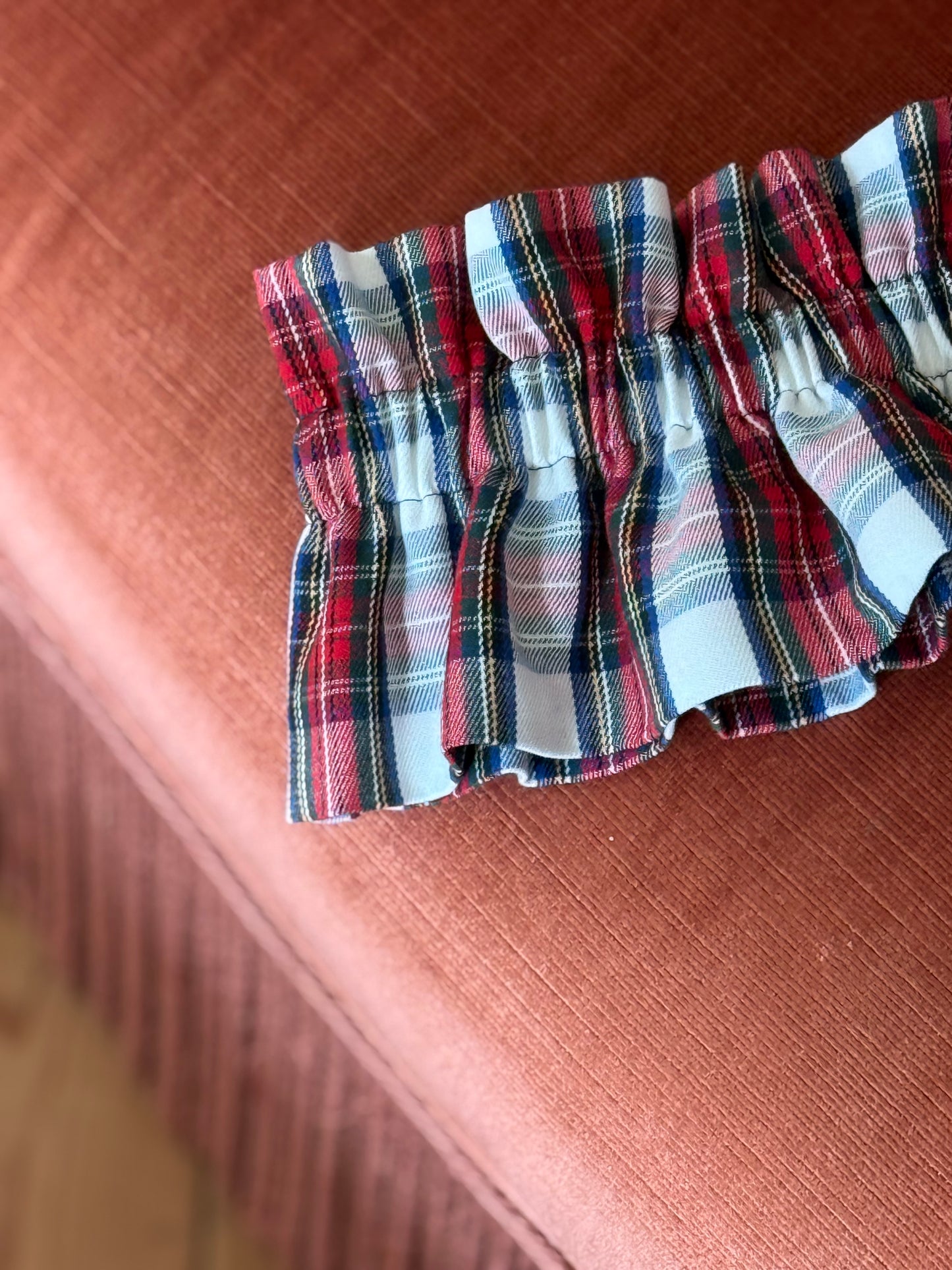 Col Tartan Blanc et rouge