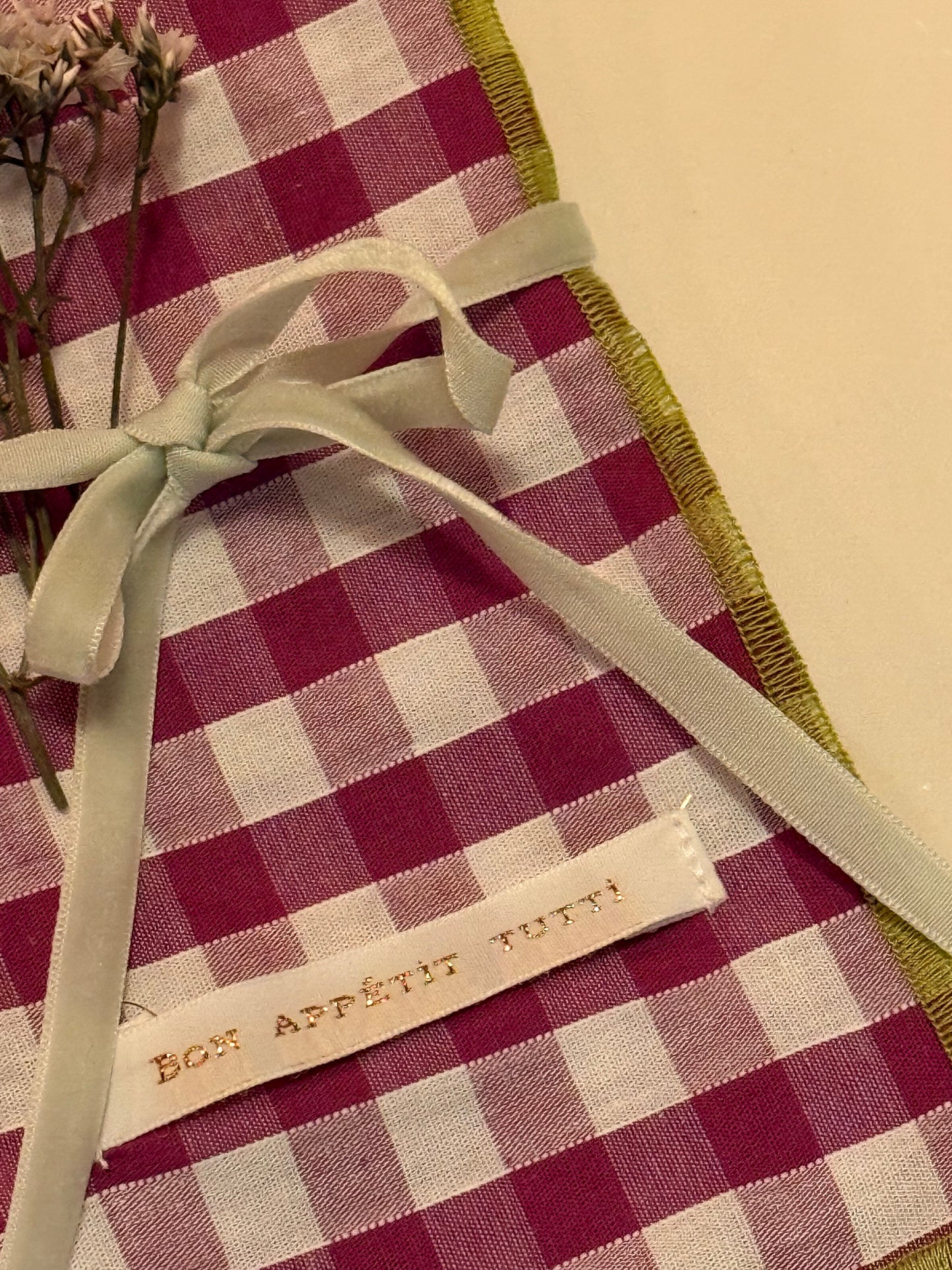 Serviettes de table vichy Aubergine