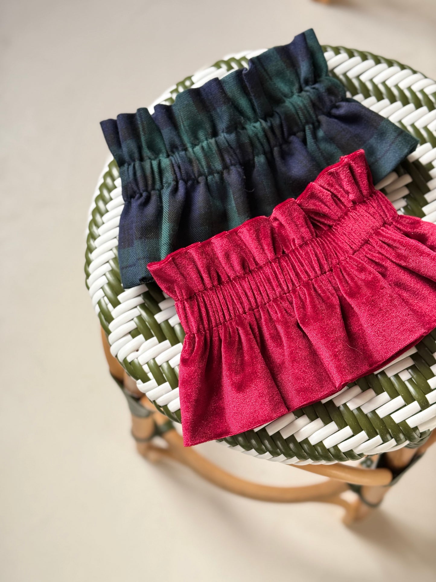 Col Tartan Bleu et vert