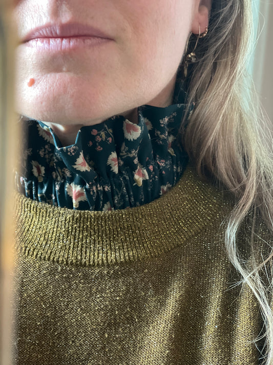 Col Fleurs plume