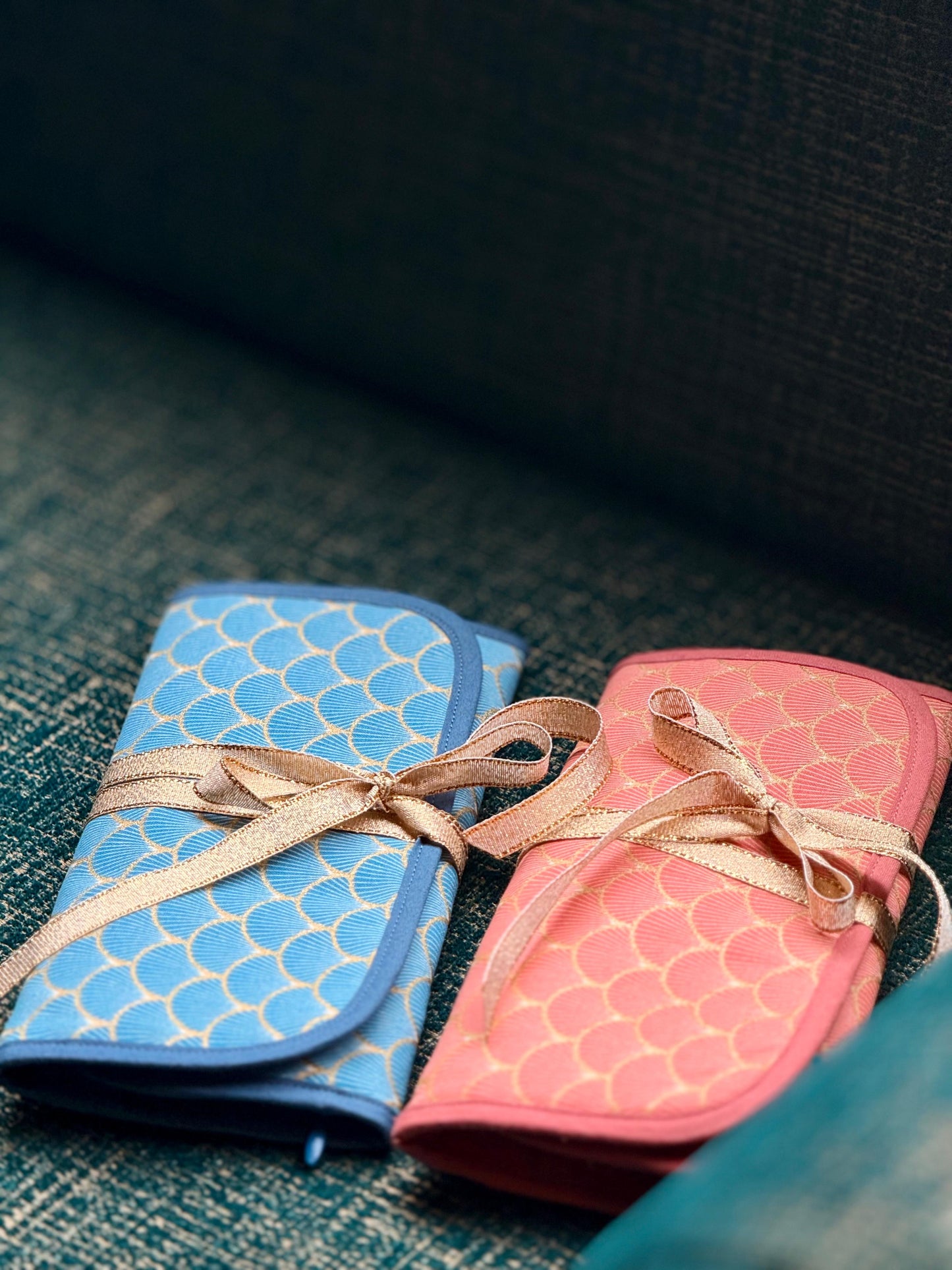 Pochette à bijoux Camille de Soos X Ma Prune Céleste Bleu