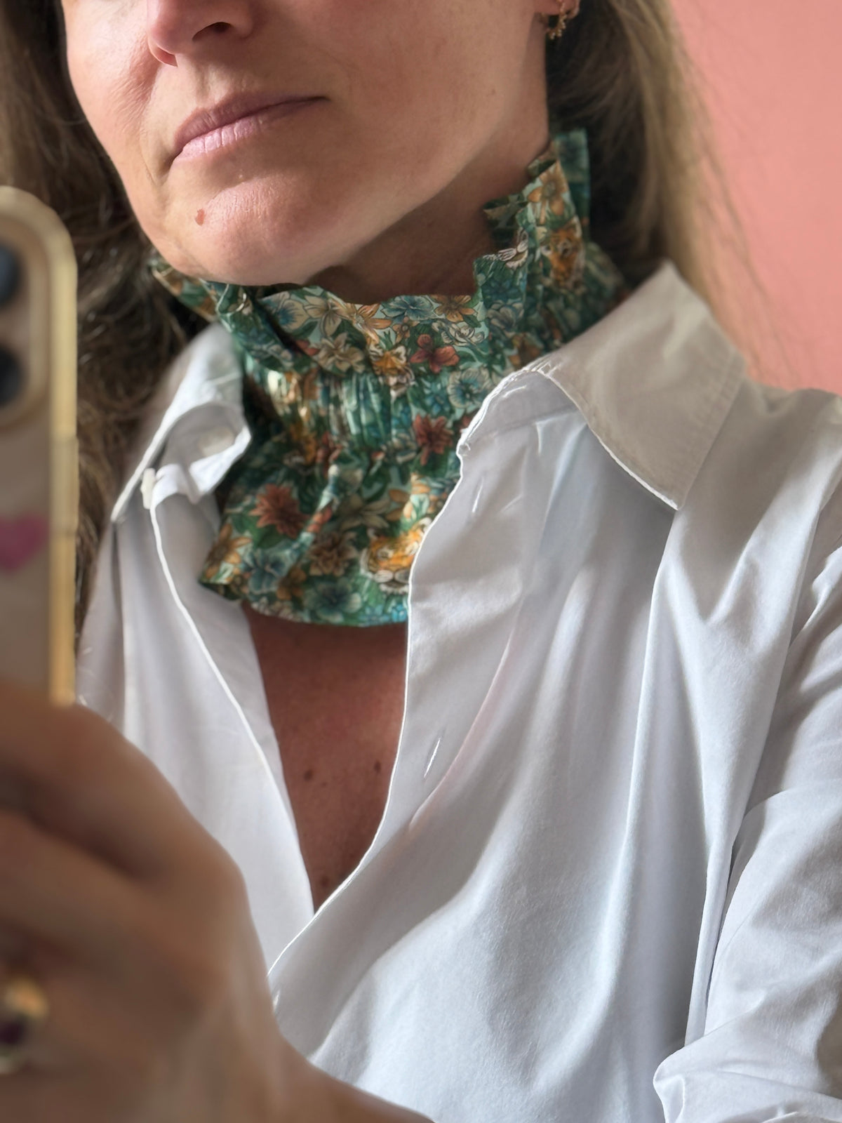 Le Col Amovible en Liberty Scotty's cayenne– Ma Prune Céleste