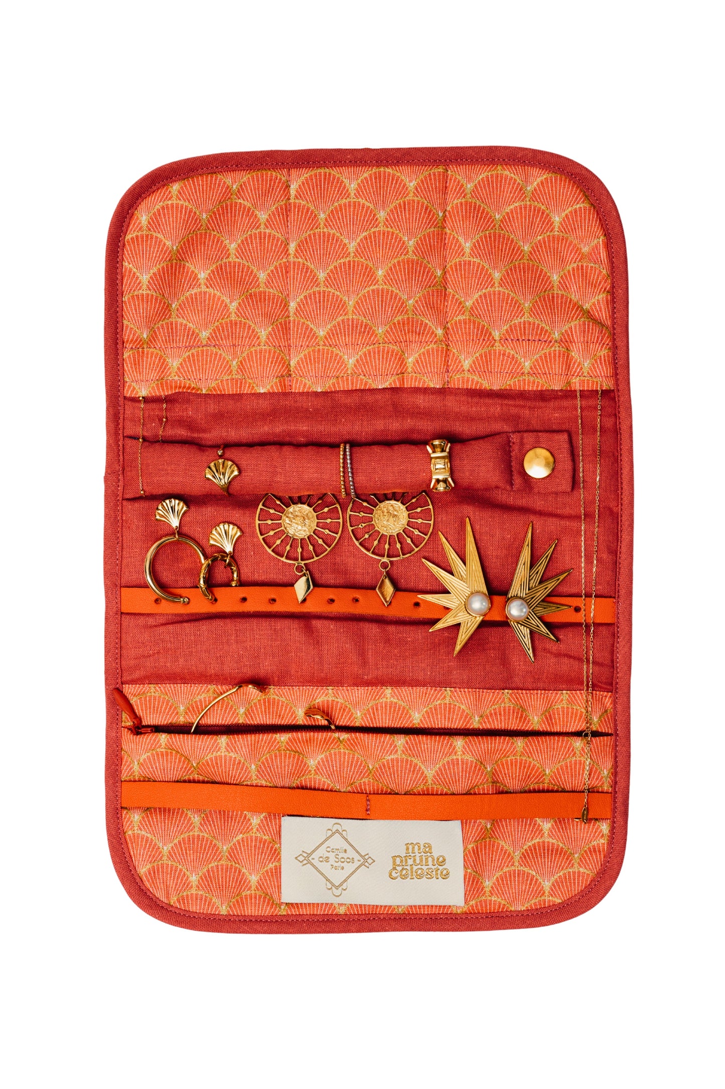 Pochette à bijoux Camille de Soos X Ma Prune Céleste Terracotta