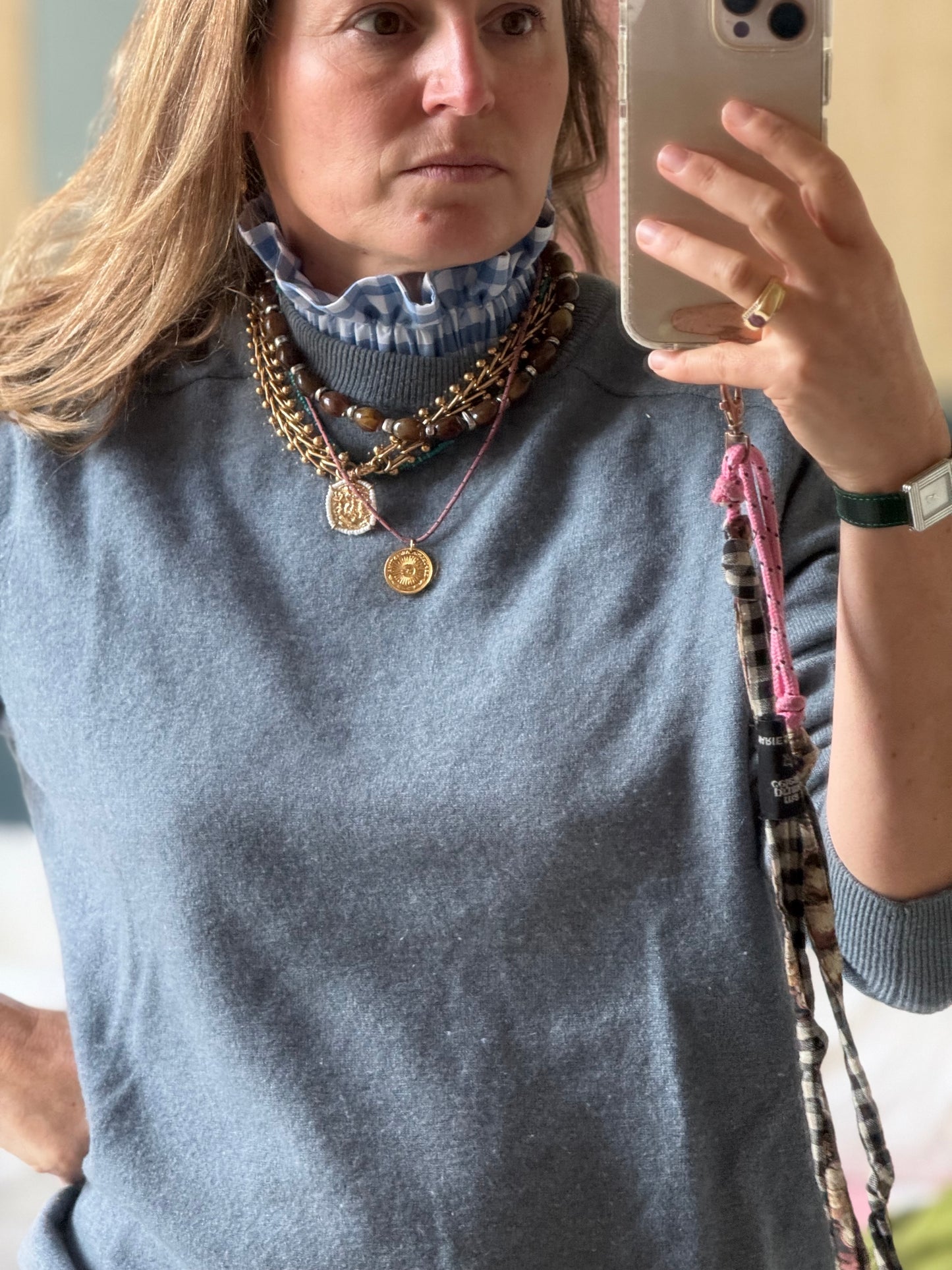 Col vichy Bleu jean