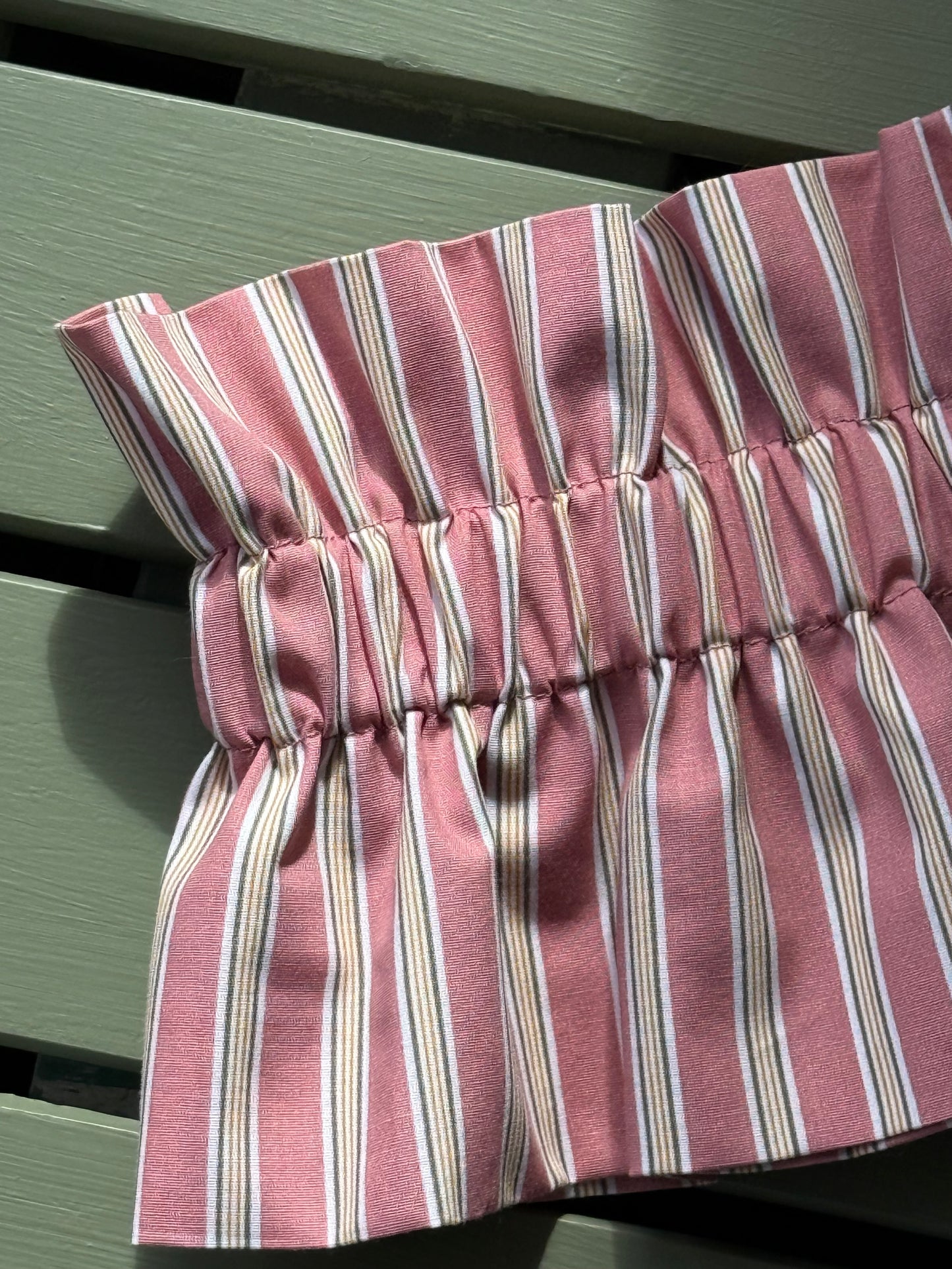 Col terracotta rayures moutarde et vert