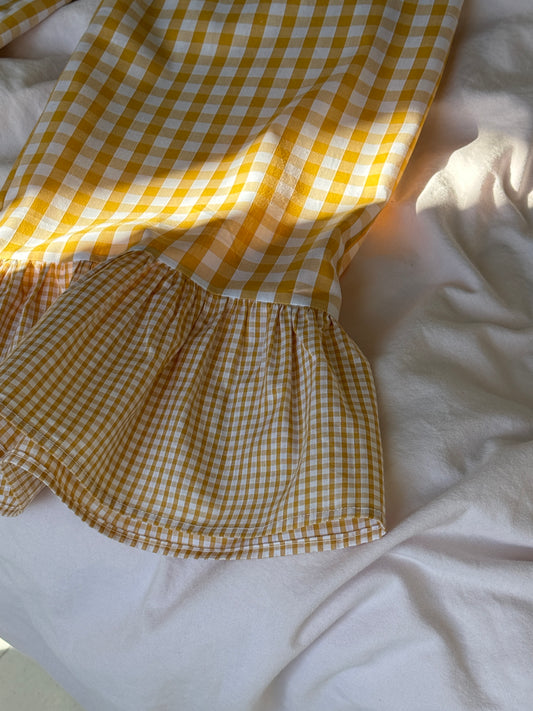 Pantalon vichy à volants