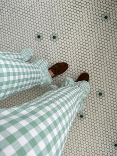 Pantalon vichy à volants